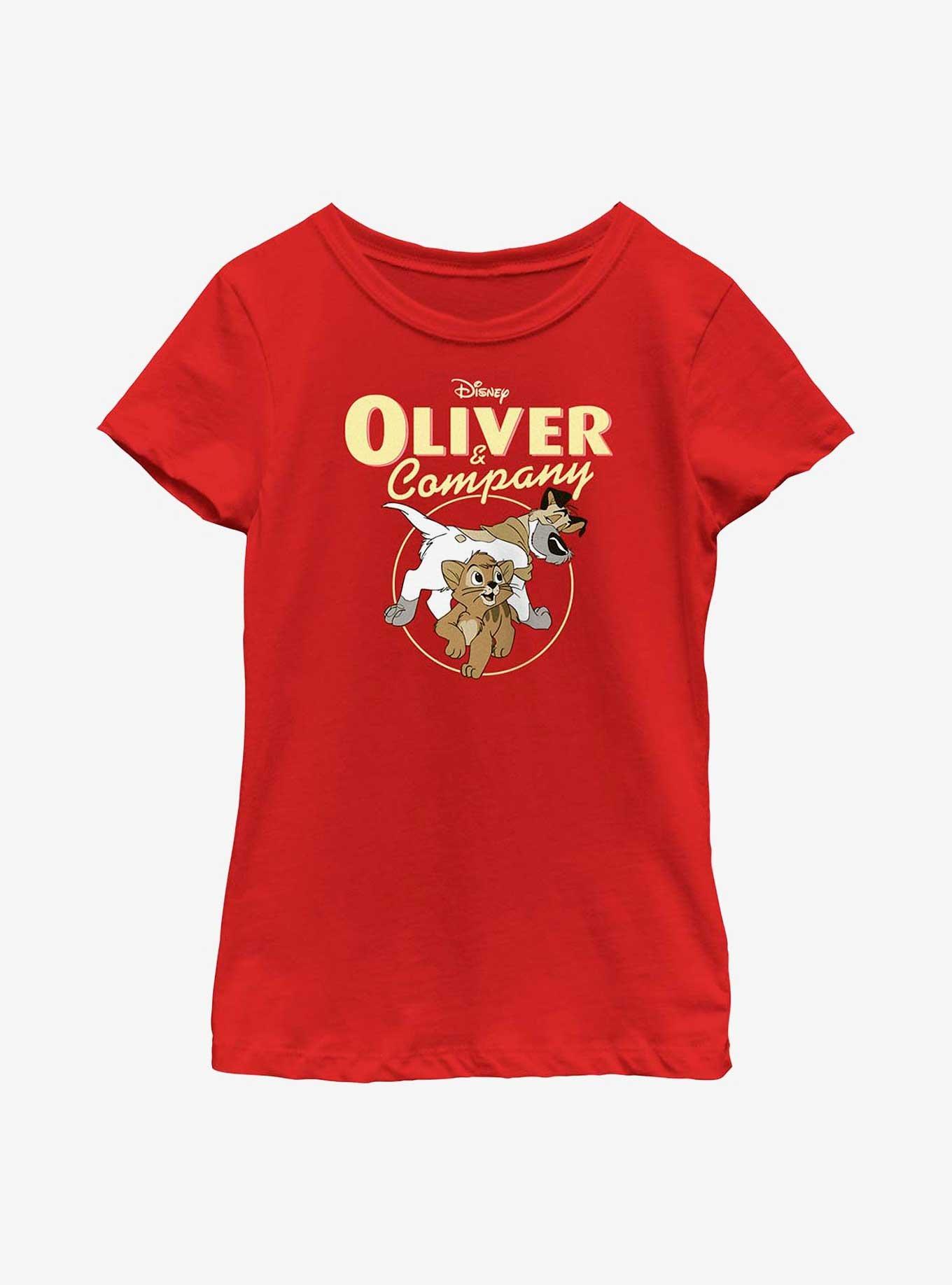 Disney Oliver & Company Oliver and Dodger Youth Girls T-Shirt, RED, hi-res