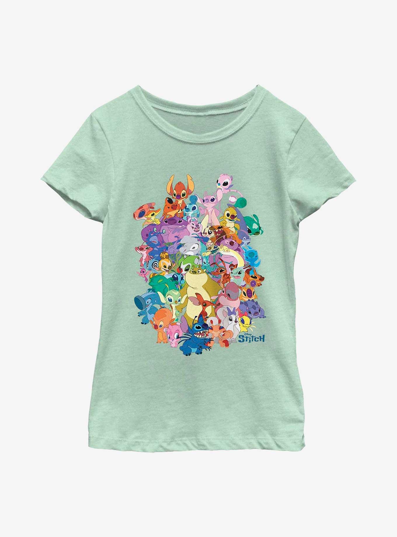 Disney Lilo & Stitch Experiment Dogpile Youth Girls T-Shirt, MINT, hi-res