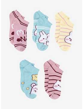 Mimi & Neko Stripe No-Show Socks 5 Pair, , hi-res