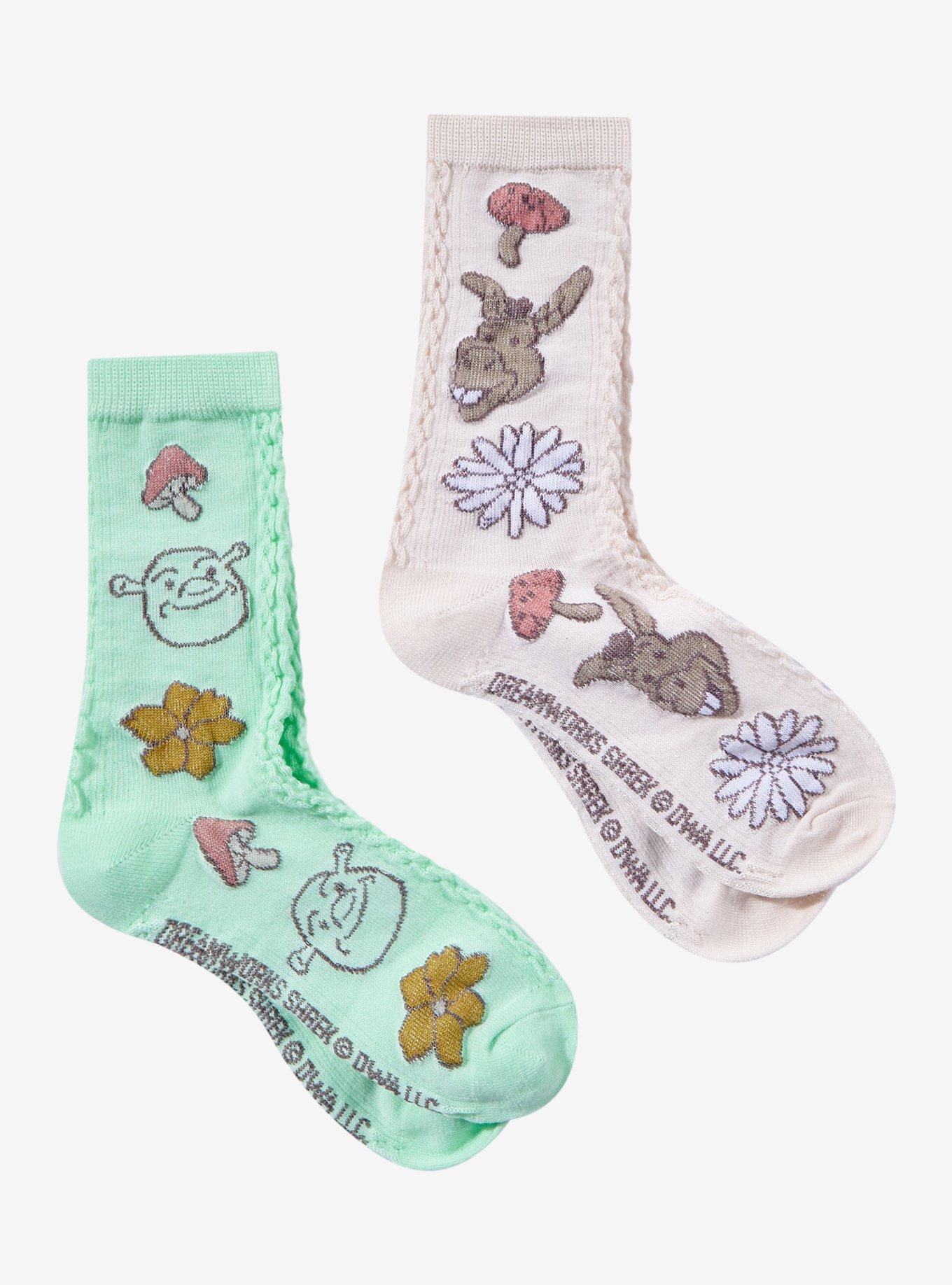 Shrek Donkey Cottage Textured Crew Socks, , hi-res