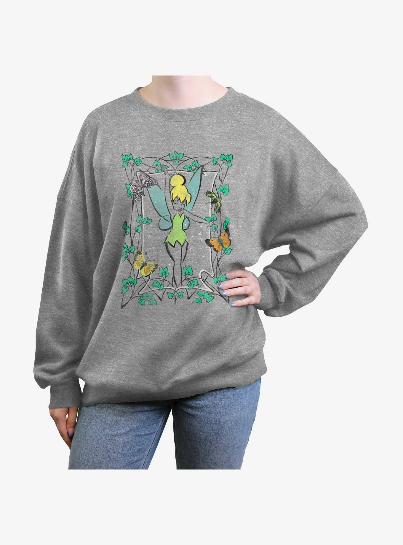 Disney Tinker Bell Fairy Frame Womens Oversized Sweatshirt, , hi-res