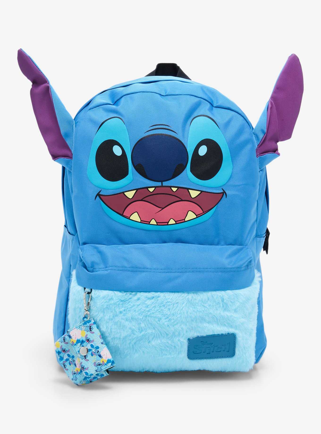 Disney Stitch Fuzzy Figural Backpack, , hi-res