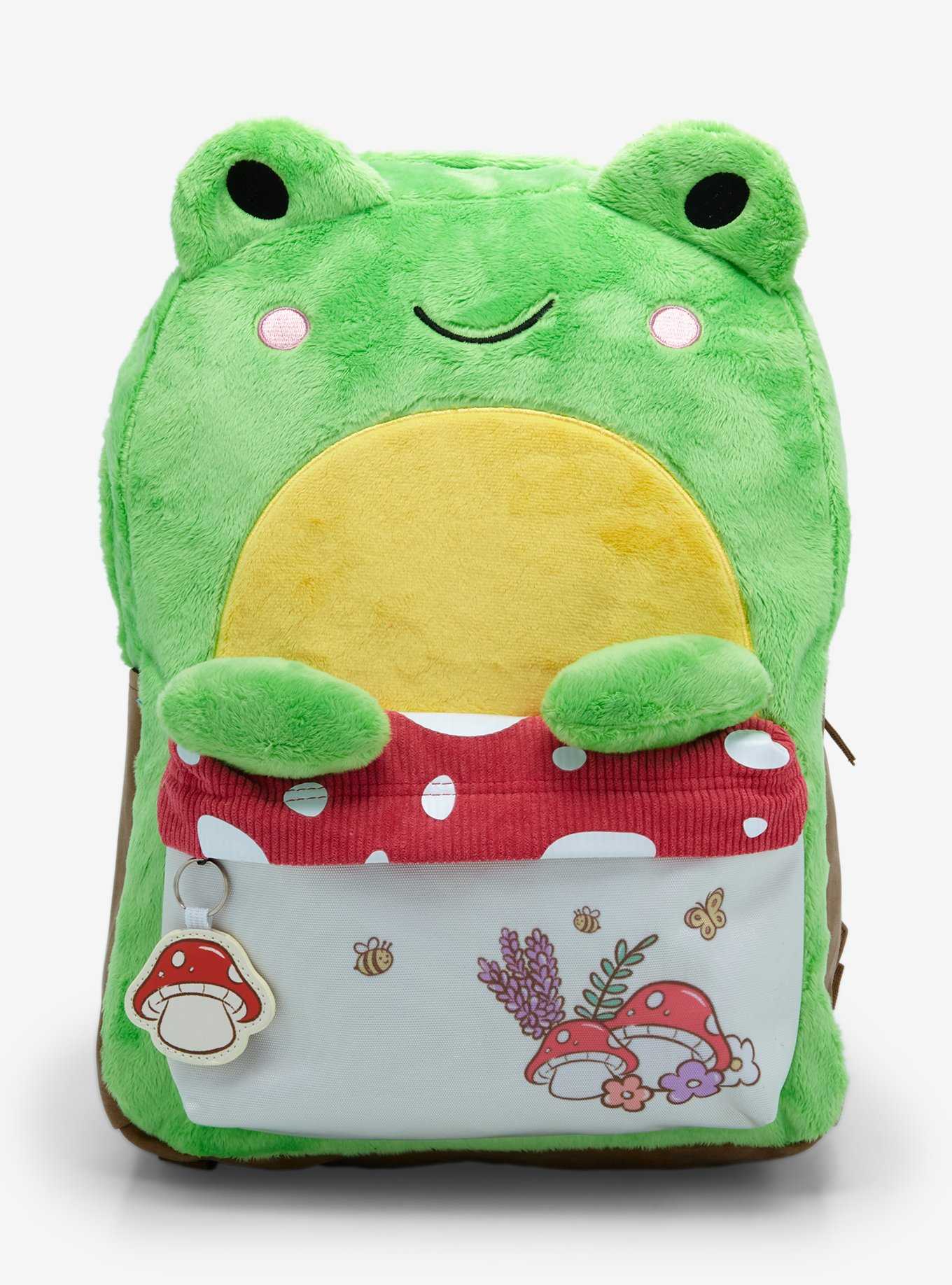 Frog Mushroom Fuzzy Figural Backpack, , hi-res