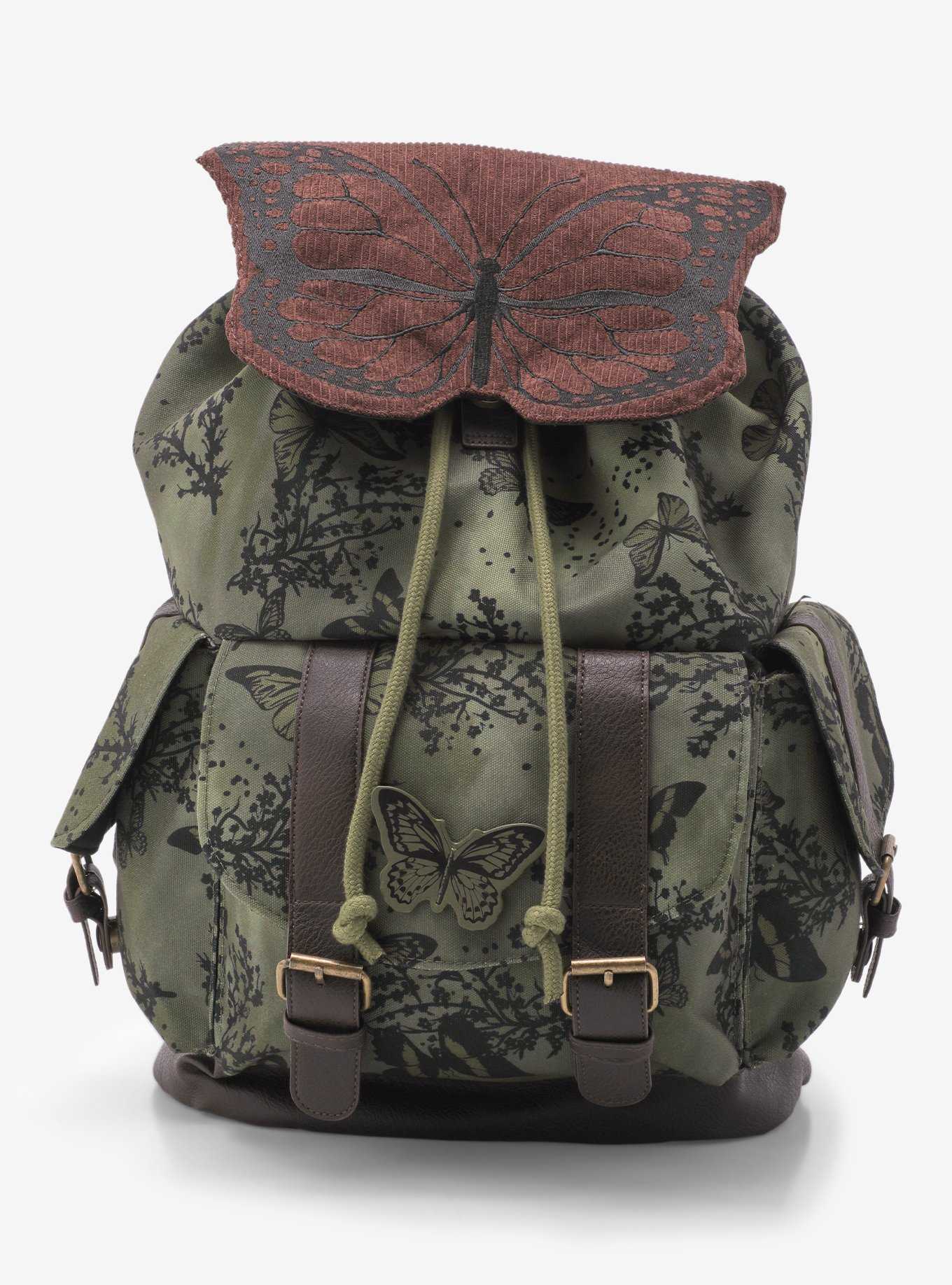 Butterfly Grunge Slouch Backpack, , hi-res