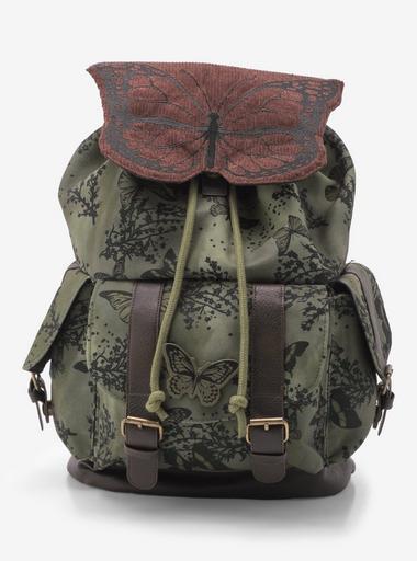 Butterfly Grunge Slouch Backpack | Hot Topic display picture 1