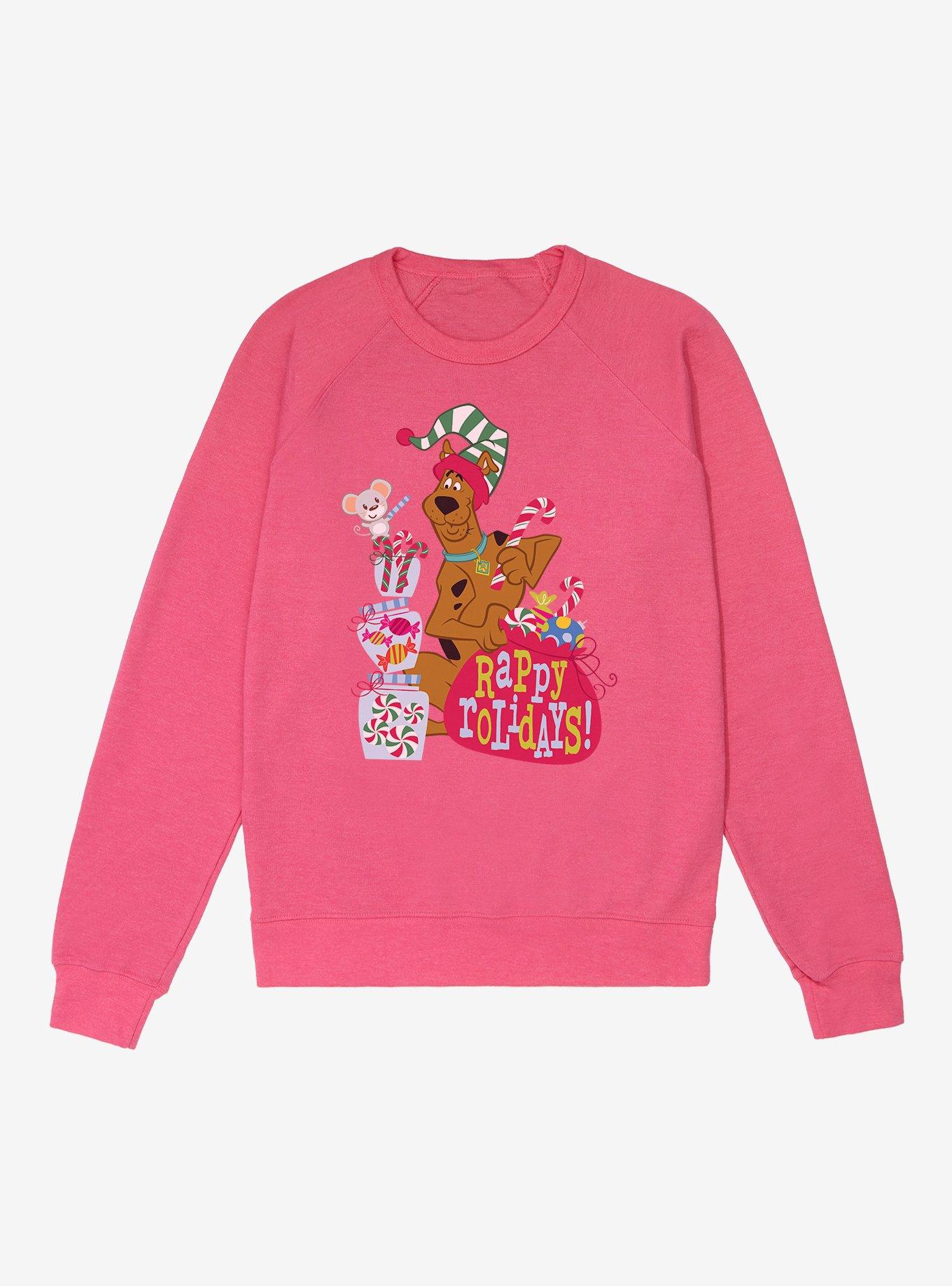 Scooby-Doo Happy Holidays Candy French Terry Sweatshirt, HELICONIA HEATHER, hi-res