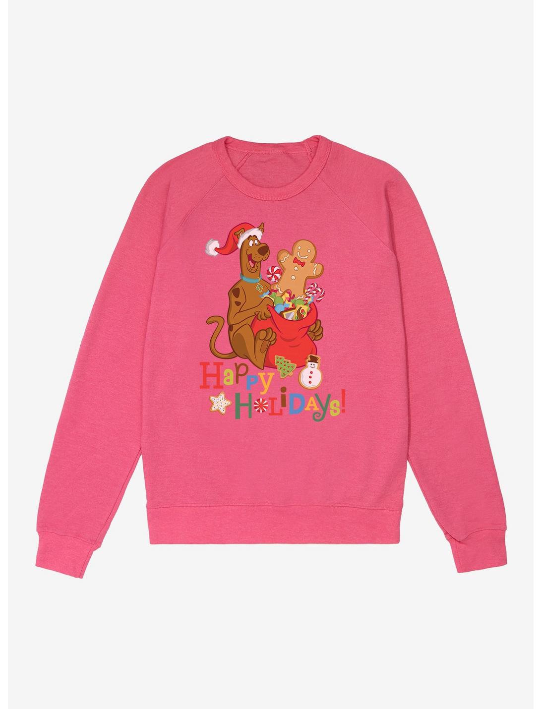 Scooby-Doo Happy Holidays Gingerbread French Terry Sweatshirt, HELICONIA HEATHER, hi-res