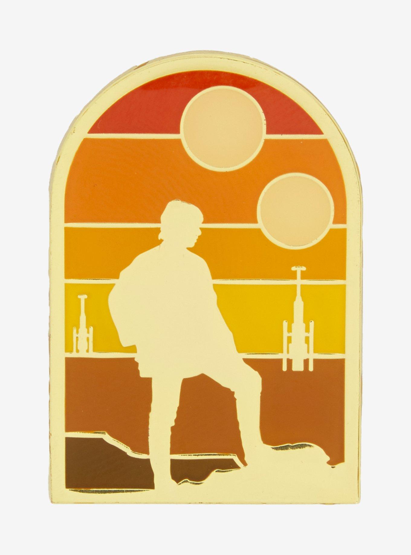 Loungefly Star Wars Luke Silhouette Enamel Pin - BoxLunch Exclusive, , hi-res