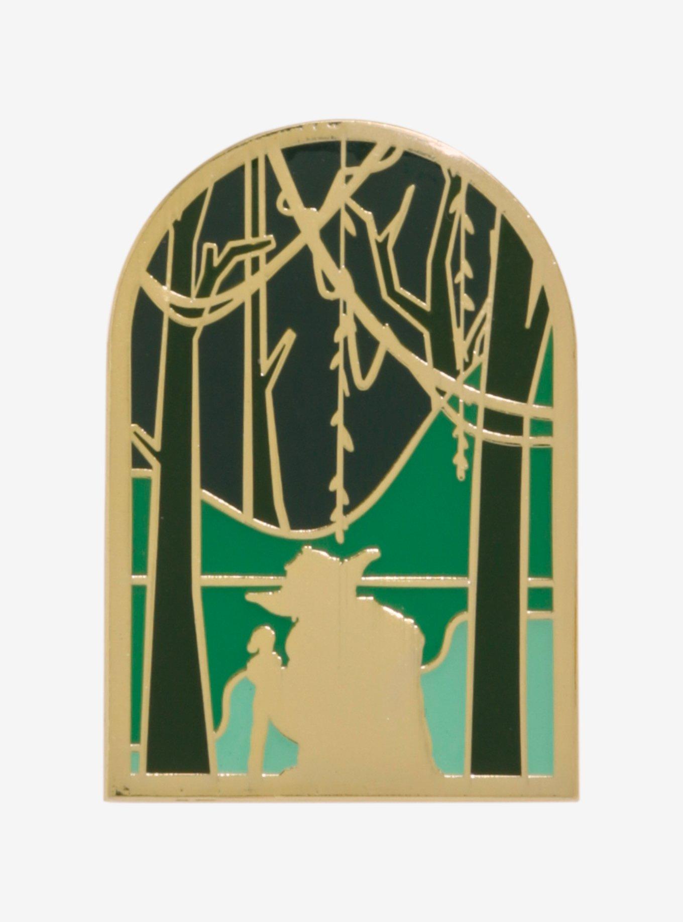 Loungefly Star Wars Yoda on Dagobah Silhouette Enamel Pin - BoxLunch Exclusive, , hi-res