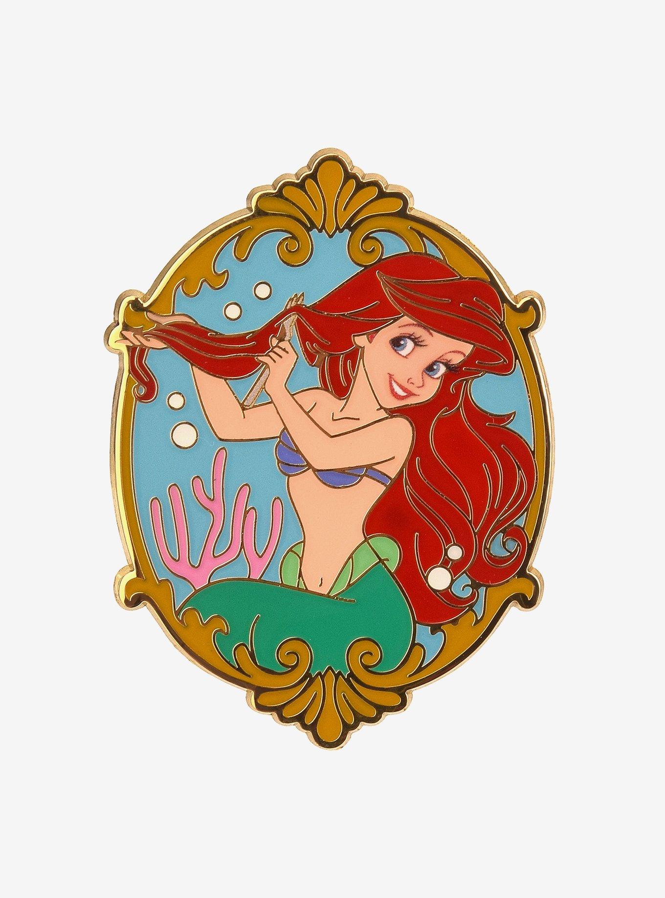 Disney The Little Mermaid Ariel Frame Portrait Enamel Pin — BoxLunch Exclusive, , hi-res