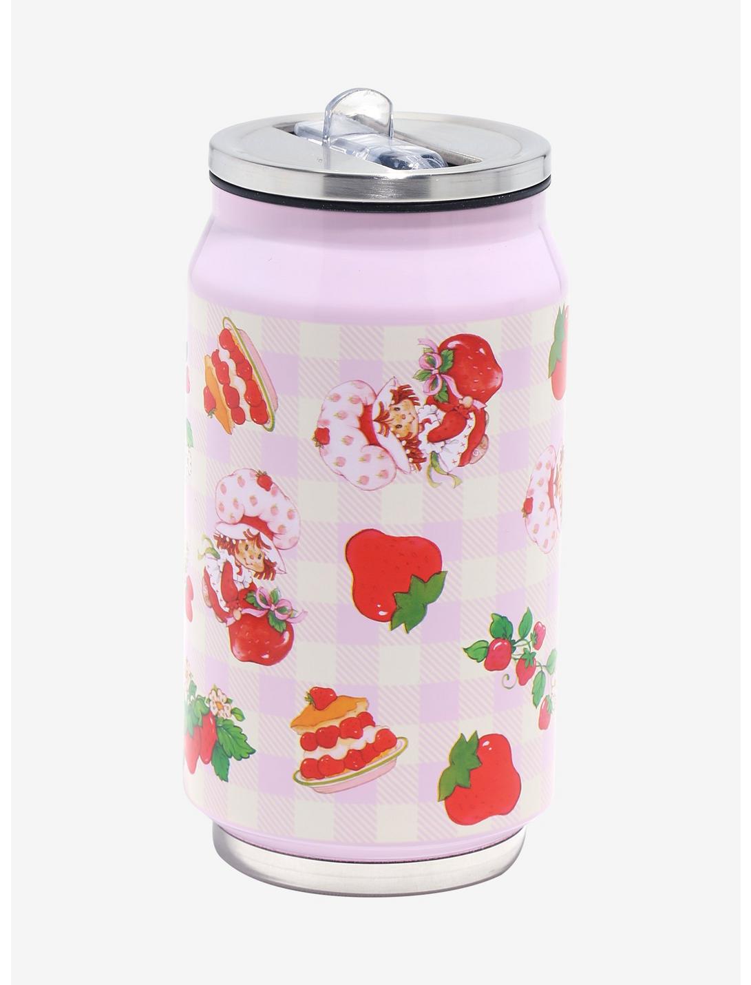 Strawberry Shortcake Gingham Soda Can Water Bottle, , hi-res