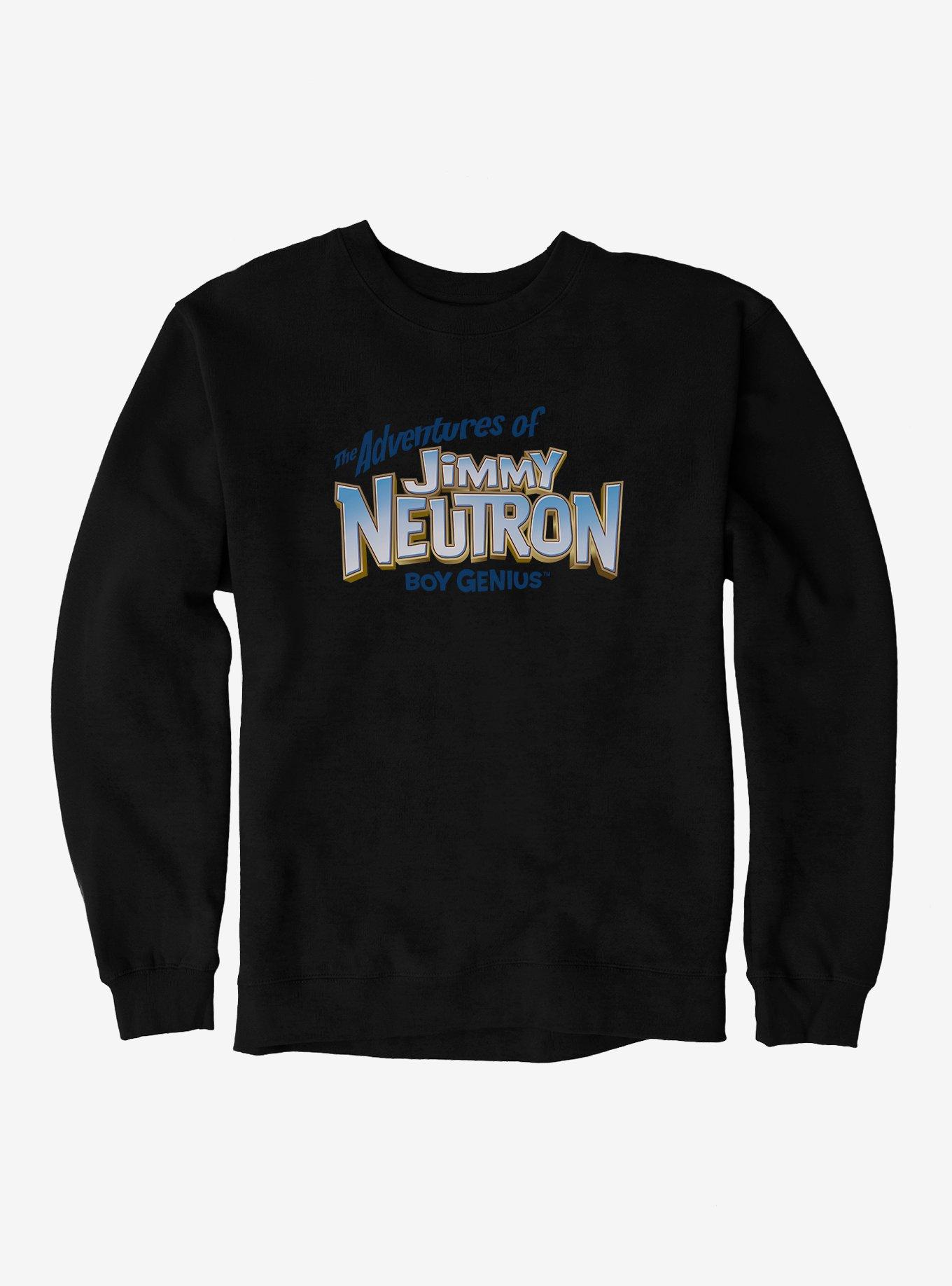 The Adventures Of Jimmy Neutron Boy Genius Title Logo Sweatshirt, BLACK, hi-res