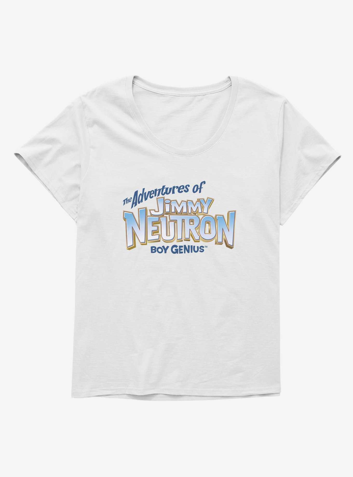The Adventures Of Jimmy Neutron Boy Genius Title Logo Girls T-Shirt Plus Size, , hi-res