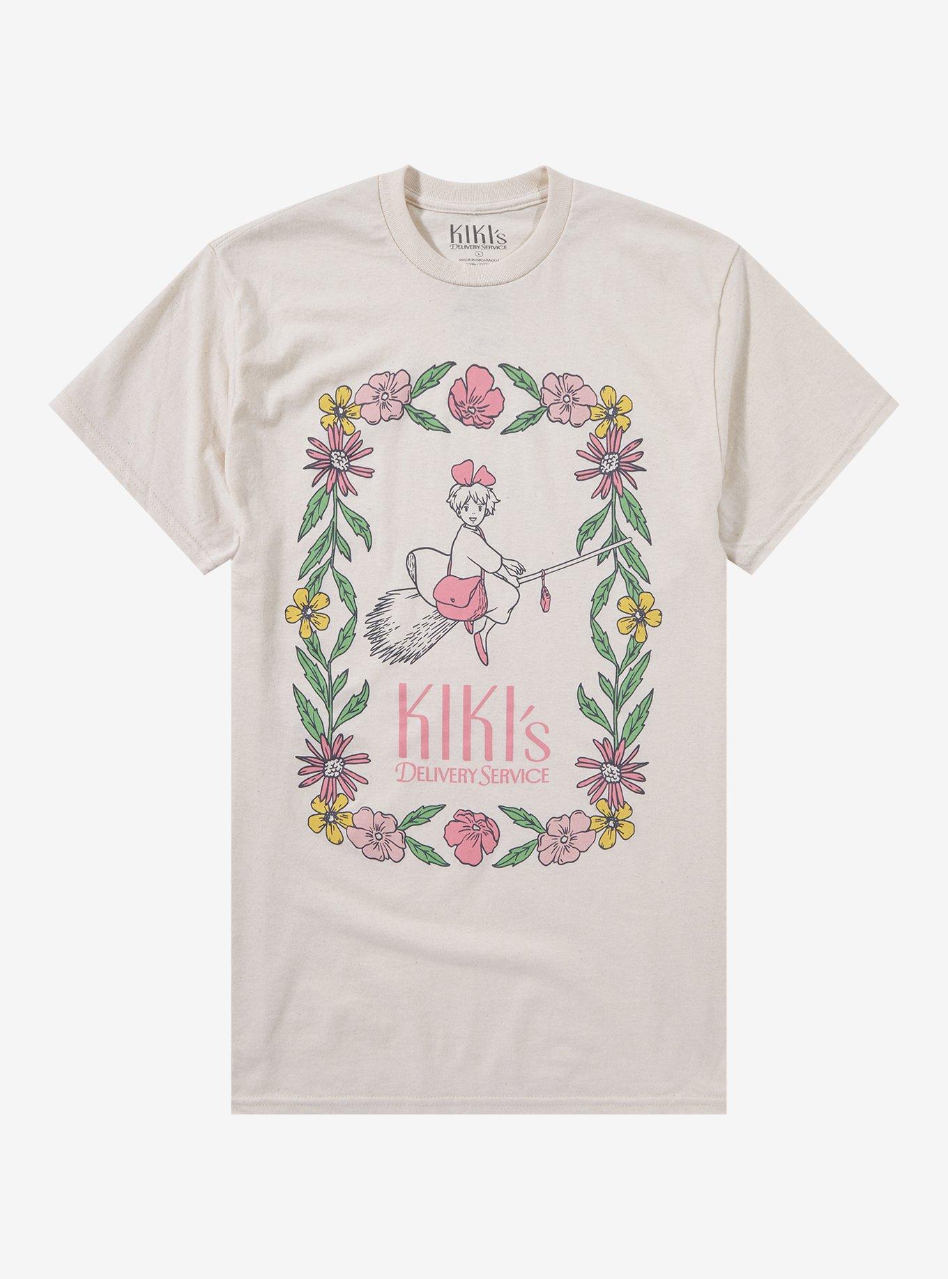 Studio Ghibli Kiki's Delivery Service Flower Boyfriend Fit Girls T-Shirt, MULTI, hi-res