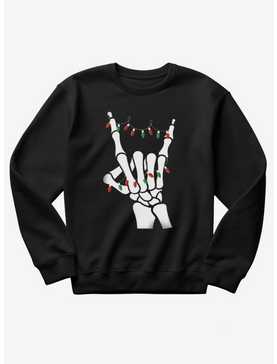 Metal Horns Skeleton Ugly Christmas Sweater, , hi-res