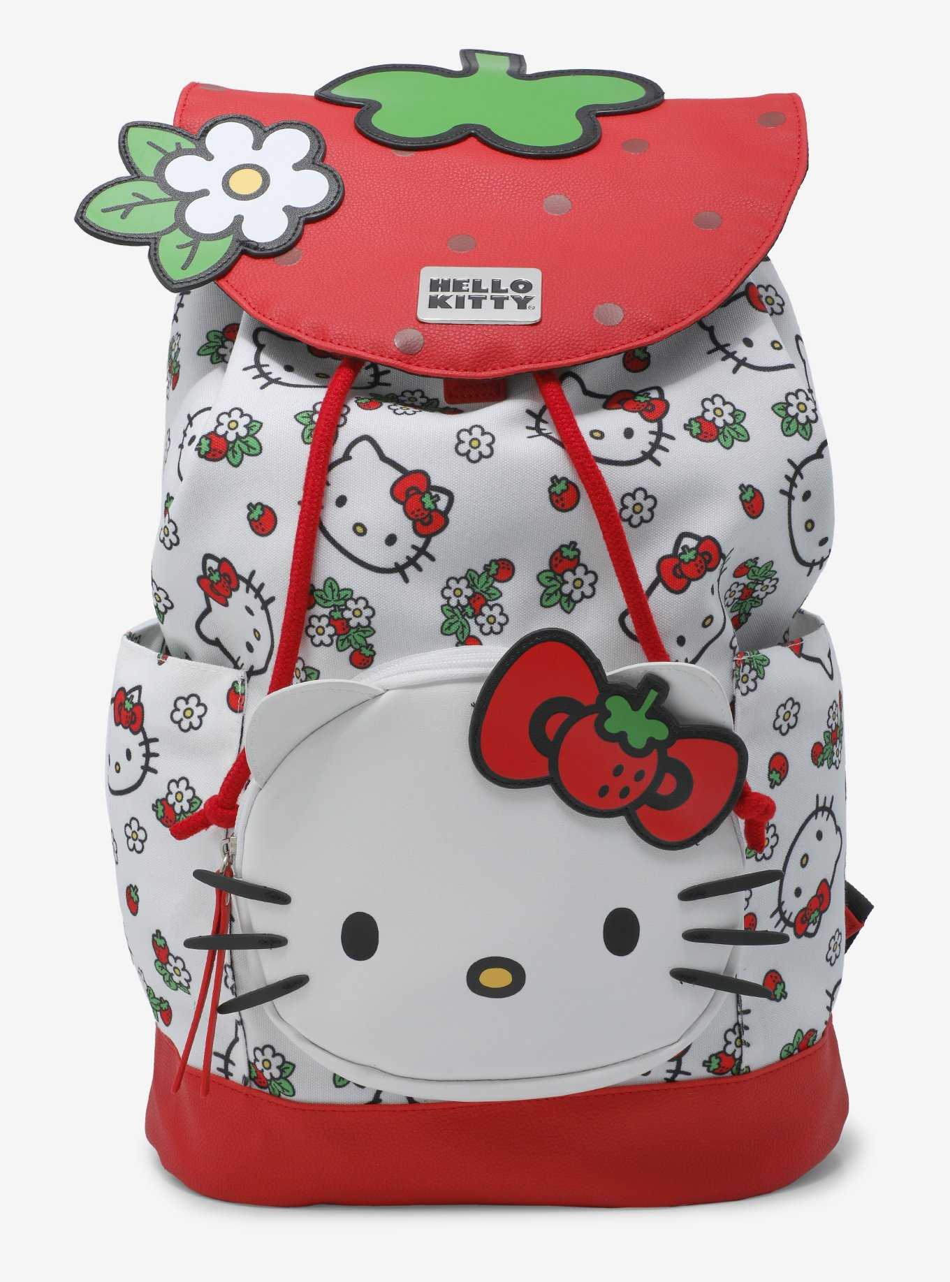 Hello Kitty Strawberry Slouch Backpack, , hi-res