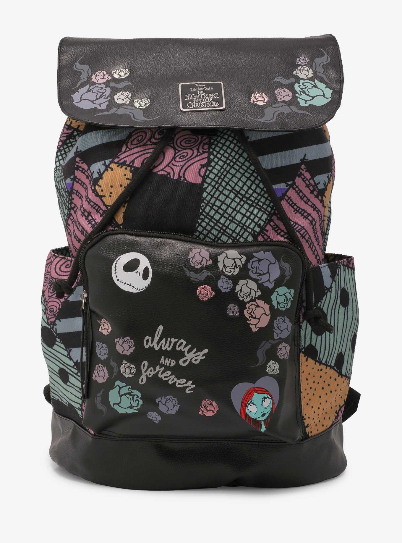 The Nightmare Before Christmas Sally Patchwork Slouch Backpack, , hi-res