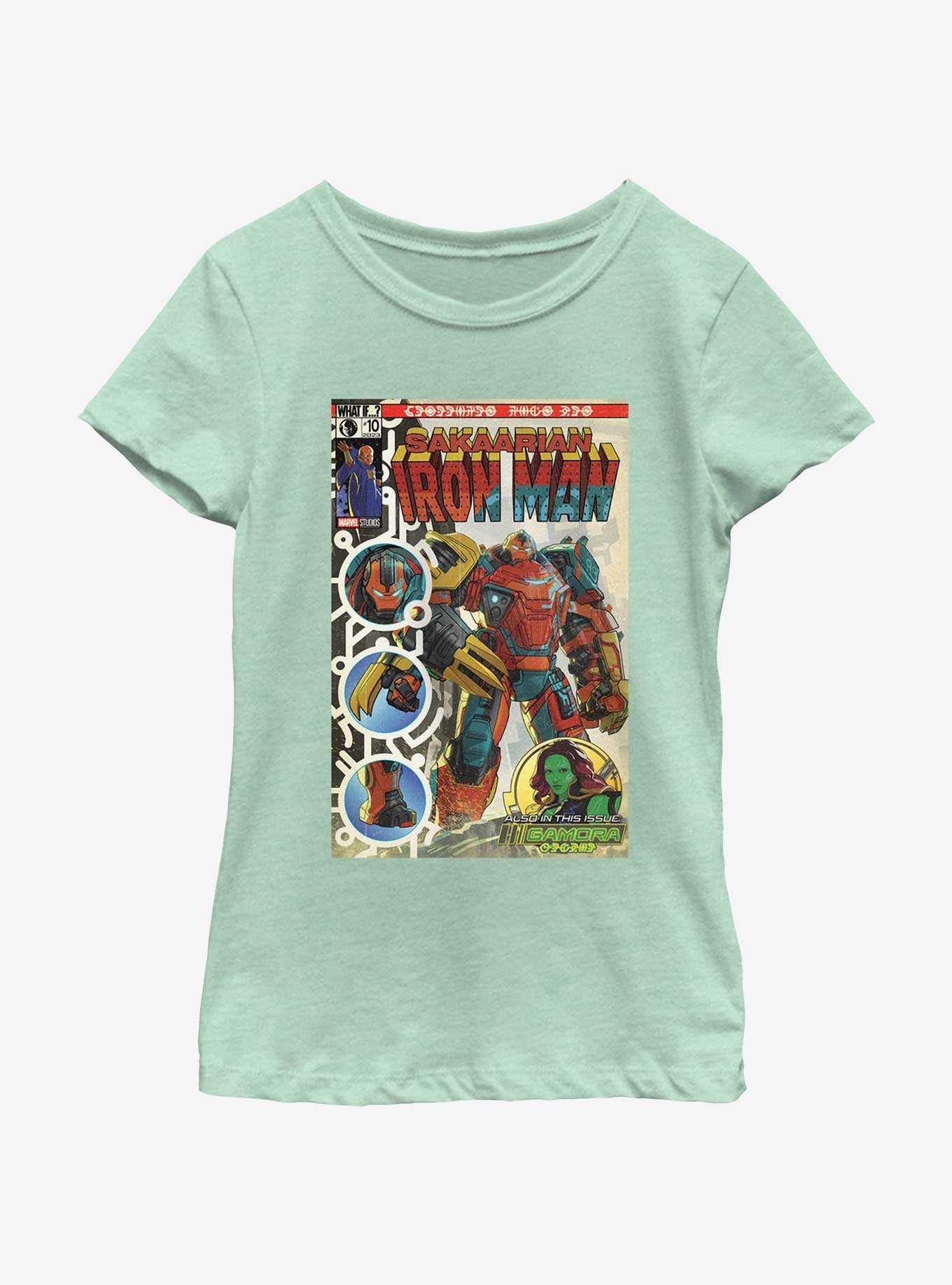 Marvel What If...? Sakaarian Iron Man Comic Poster Youth Girls T-Shirt, , hi-res
