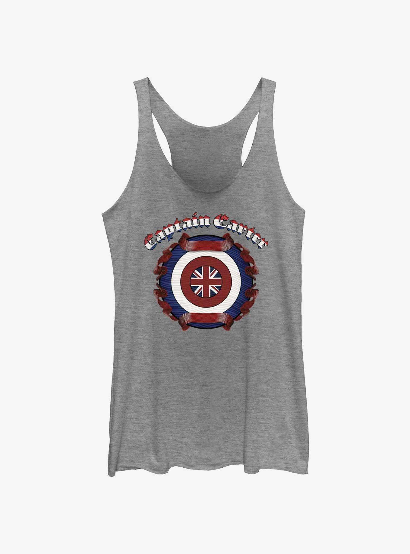 Marvel What If...? Captain Carter Shield Womens Tank Top, GRAY HTR, hi-res