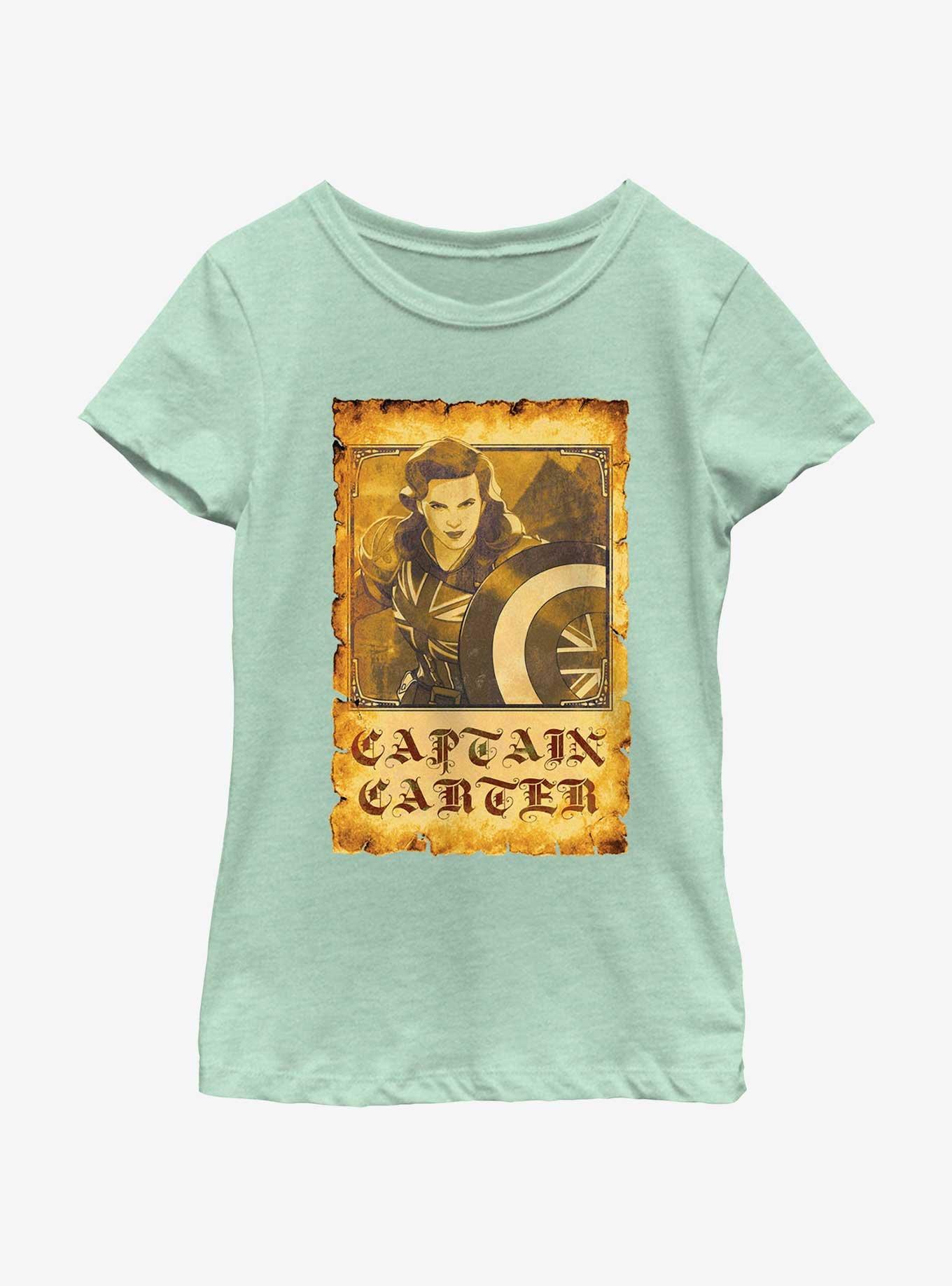 Marvel What If...? Captain Carter Poster Youth Girls T-Shirt, MINT, hi-res