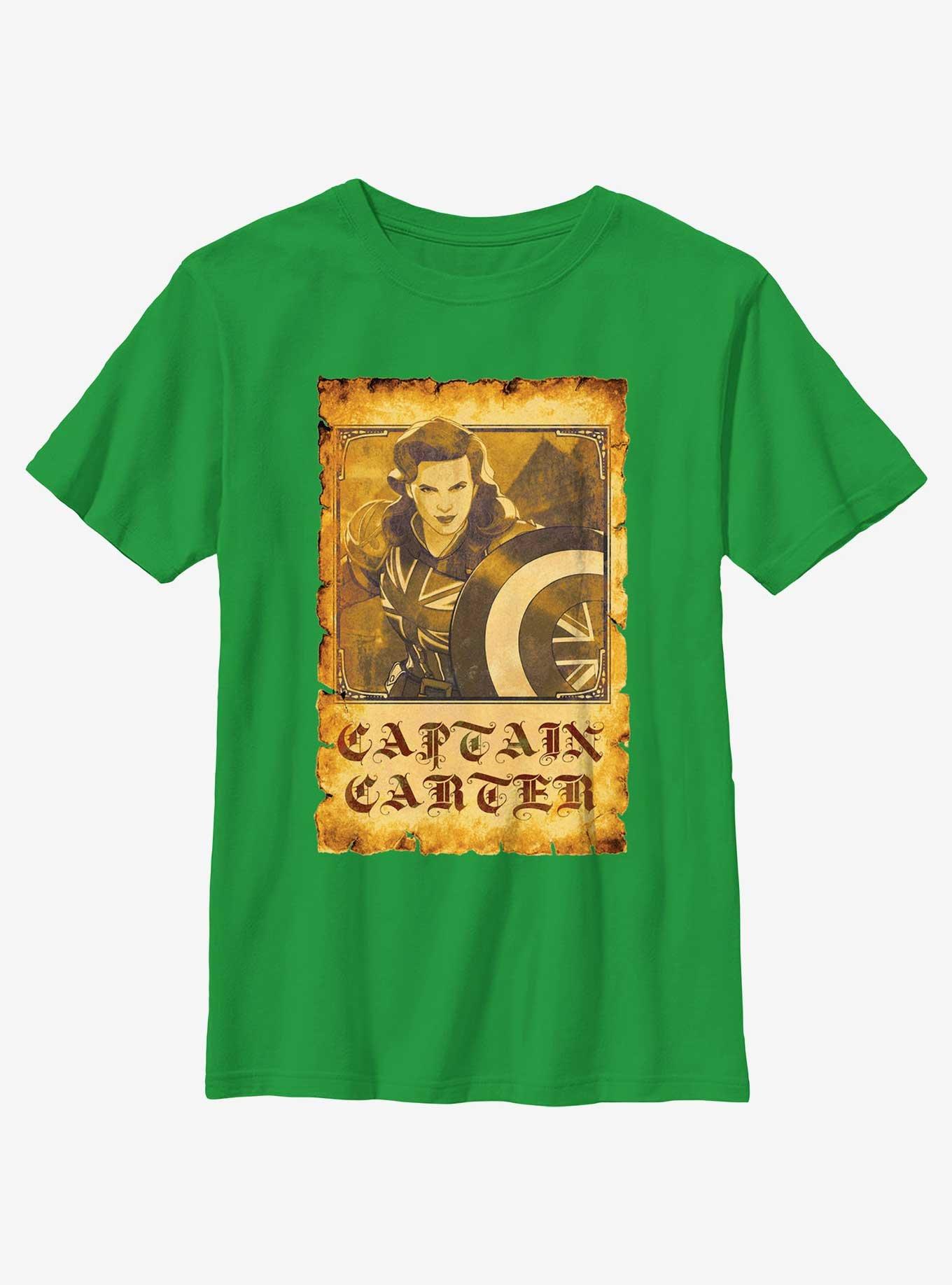 Marvel What If...? Captain Carter Poster Youth T-Shirt, KELLY, hi-res