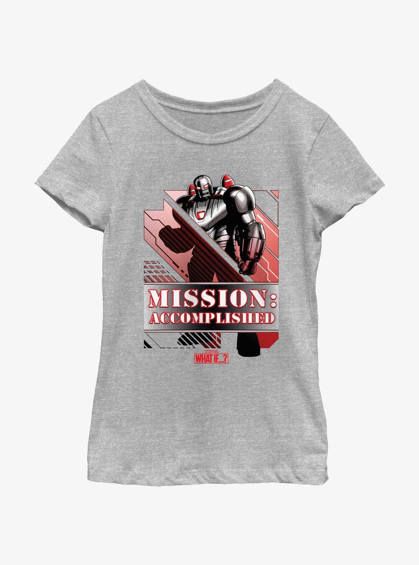 Marvel What If...? Mission Accomplished Hydra Stomper Mark 2 Youth Girls T-Shirt, ATH HTR, hi-res