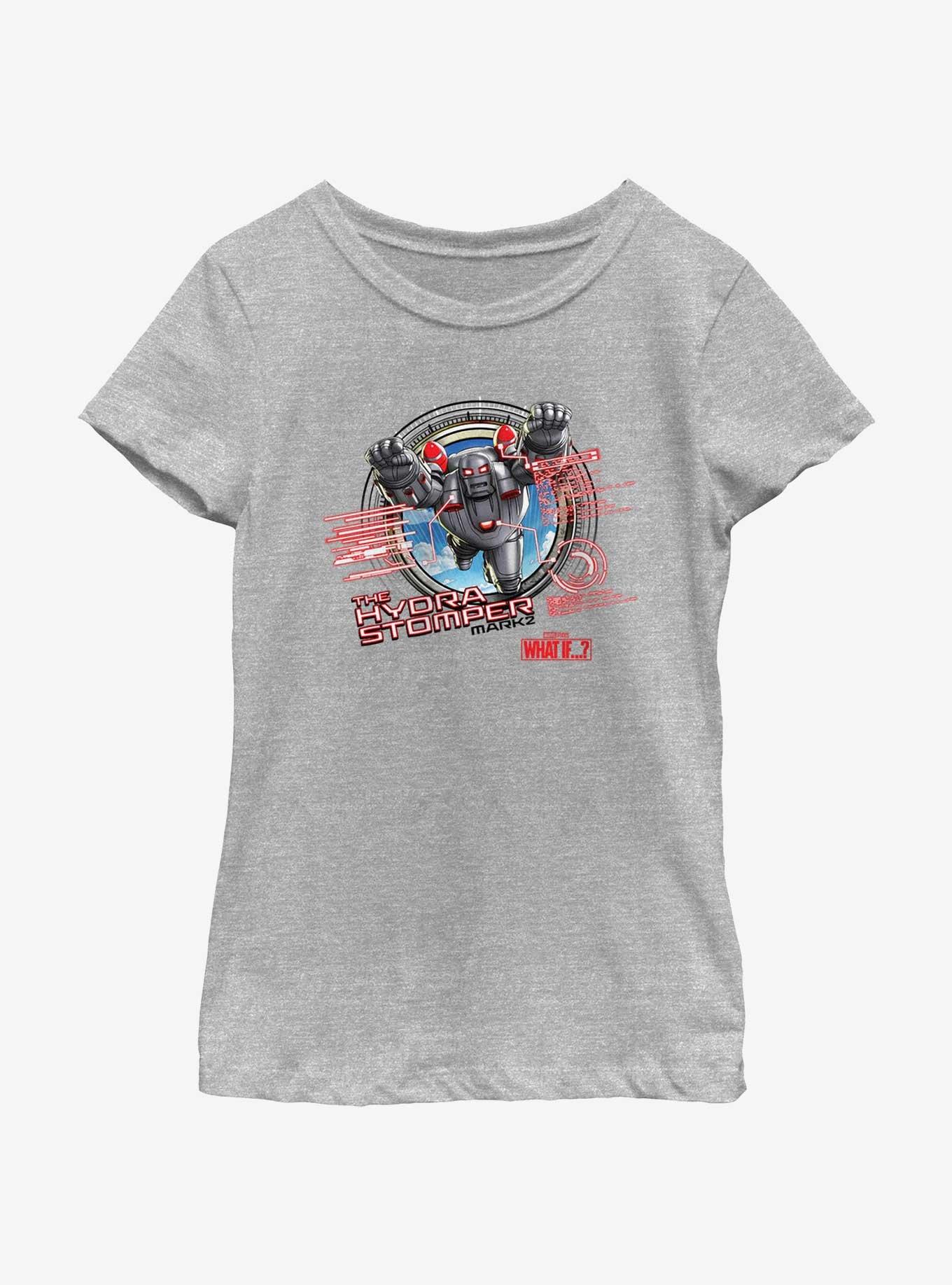 Marvel What If...? The Hydra Stomper Mark 2 Youth Girls T-Shirt, ATH HTR, hi-res