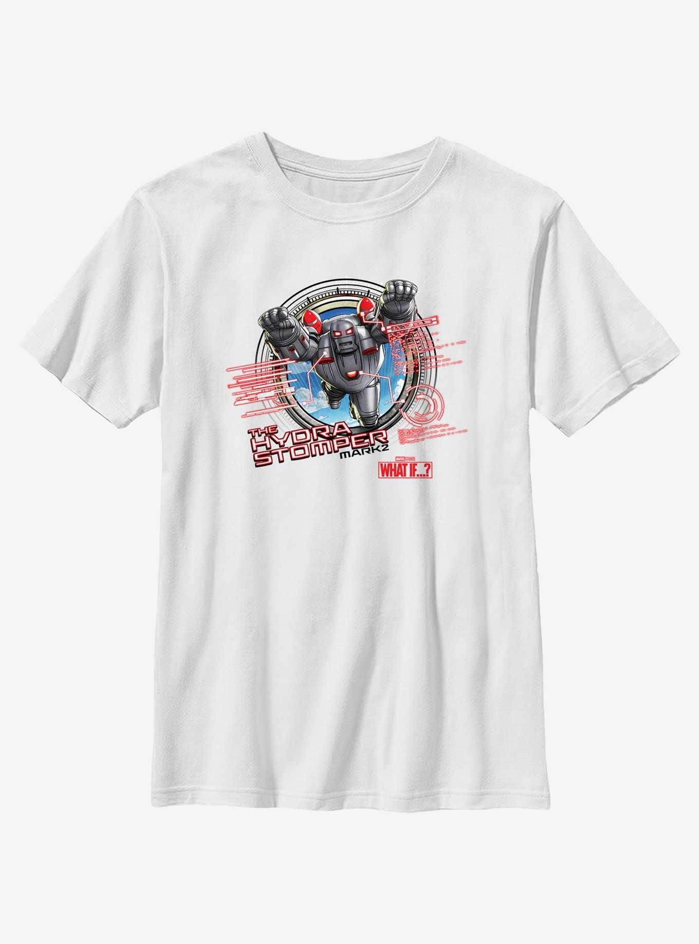 Marvel What If...? The Hydra Stomper Mark 2 Youth T-Shirt, WHITE, hi-res