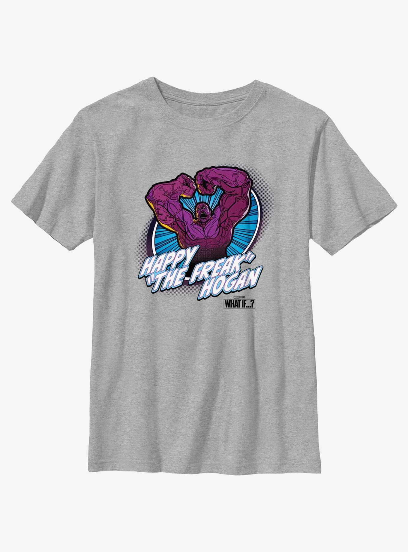 Marvel What If...? Happy The Freak Hogan Youth T-Shirt, ATH HTR, hi-res