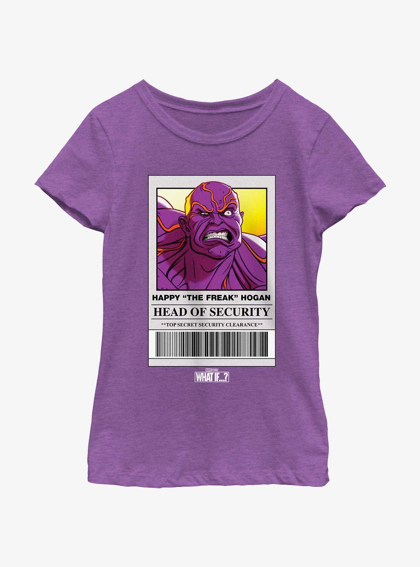 Marvel What If...? Head Of Security Happy The Freak Hogan Youth Girls T-Shirt, , hi-res