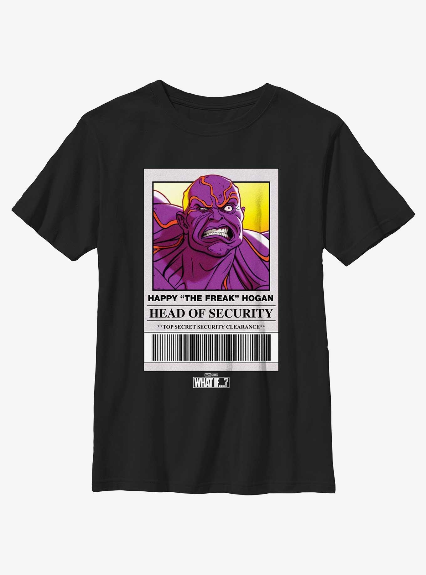 Marvel What If...? Head Of Security Happy The Freak Hogan Youth T-Shirt, , hi-res