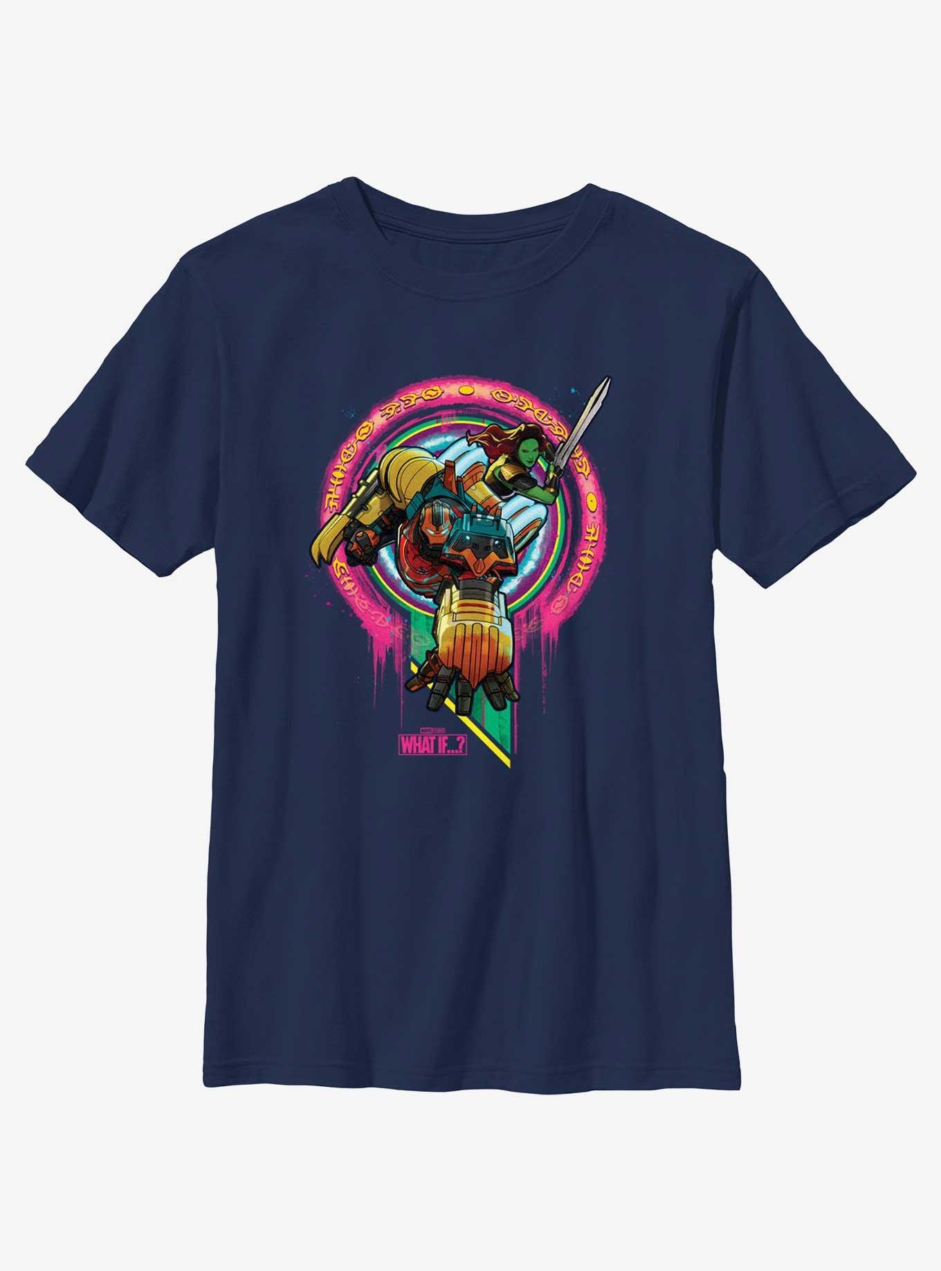 Marvel What If...? Sakaarian Iron Man And Gamora Youth T-Shirt, , hi-res