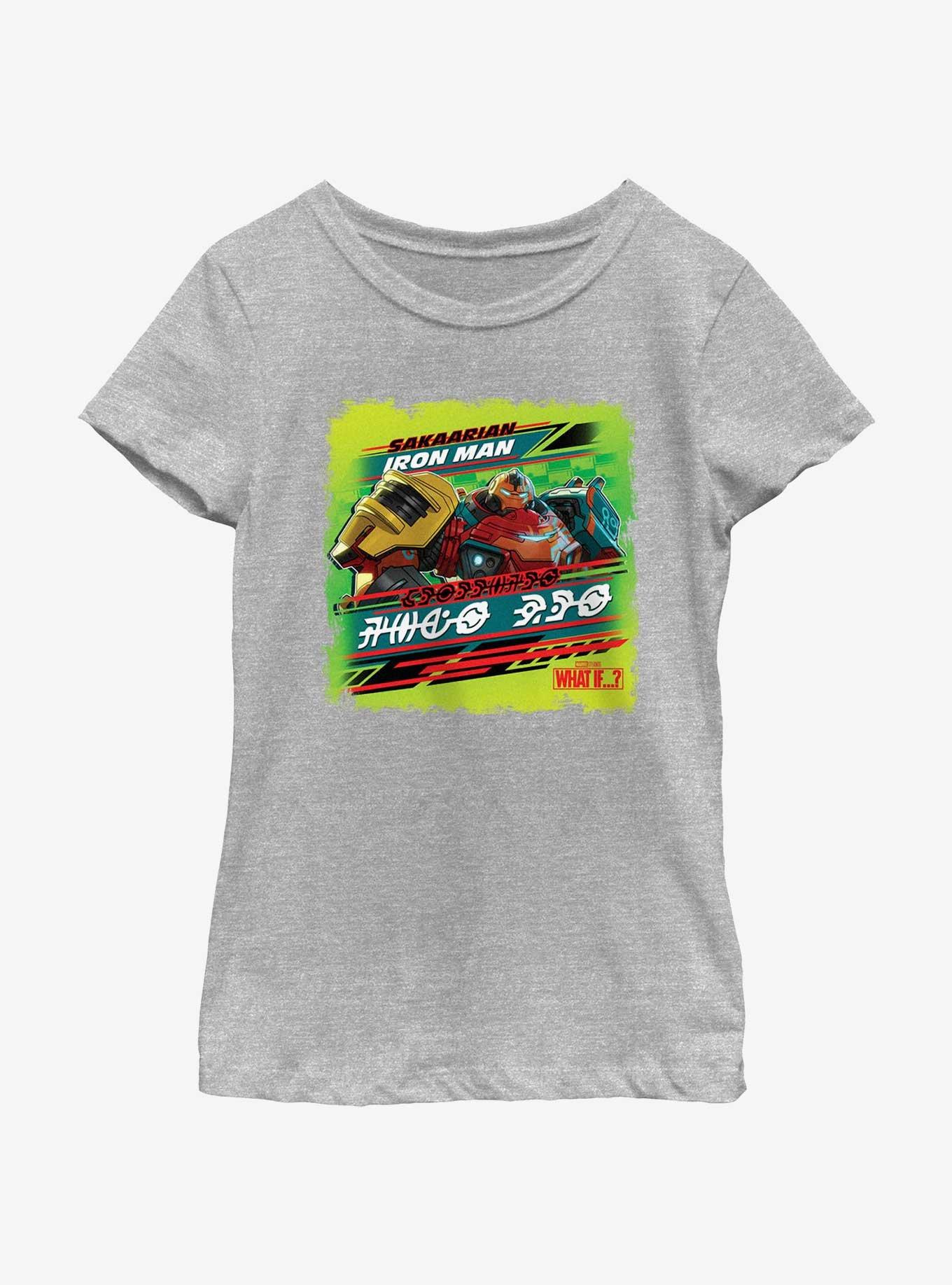 Marvel What If...? Sakaarian Iron Man Youth Girls T-Shirt, , hi-res