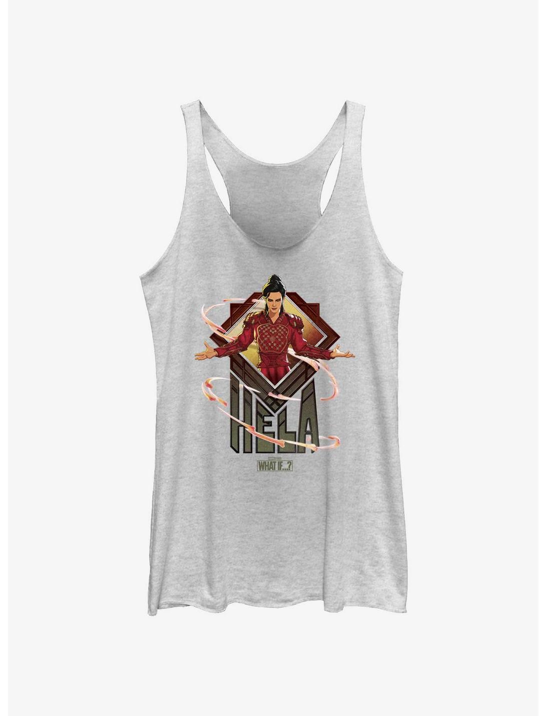 Marvel What If...? Hela Pose Womens Tank Top, WHITE HTR, hi-res