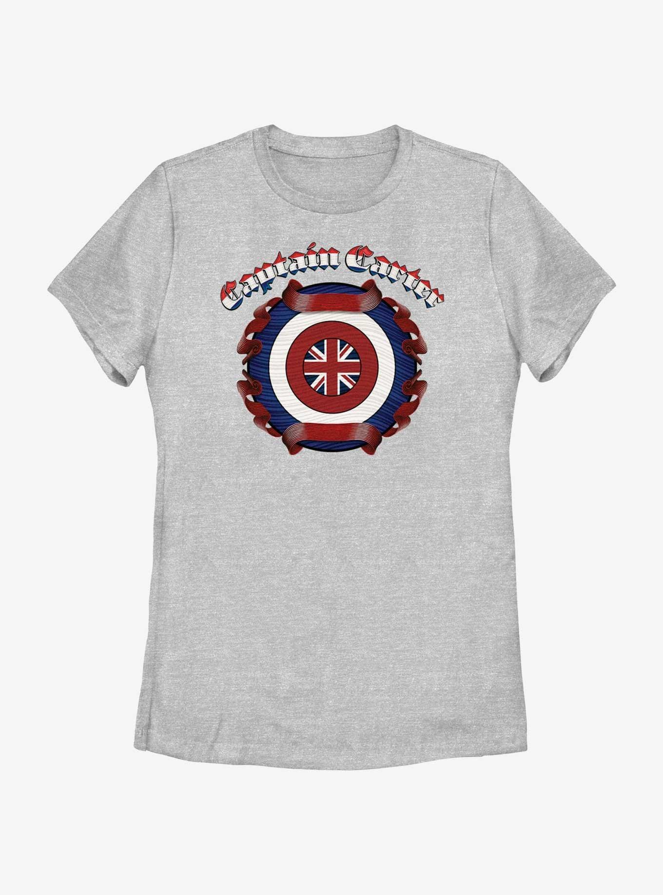 Marvel What If...? Captain Carter Shield Womens T-Shirt, ATH HTR, hi-res