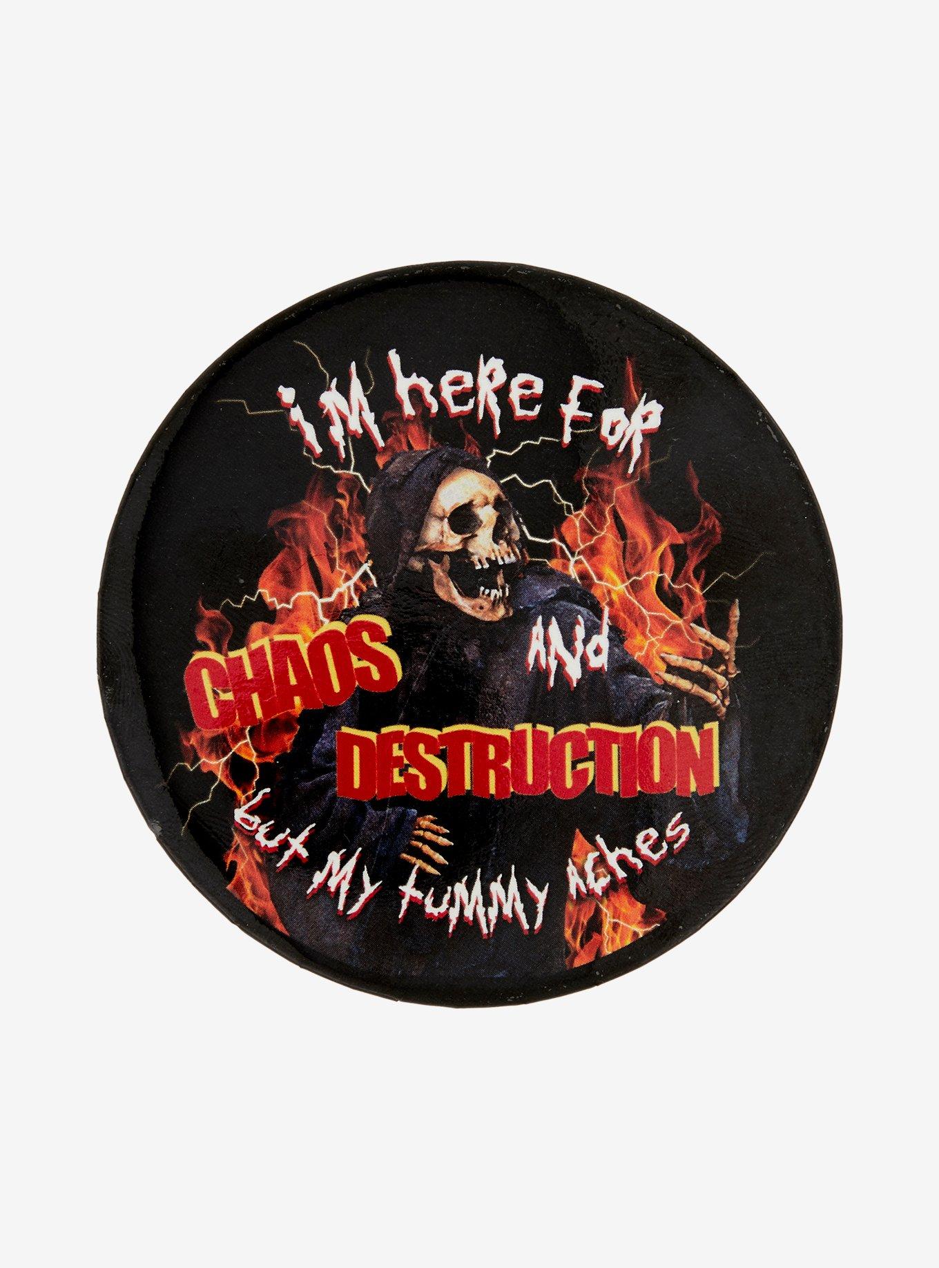 Chaos & Destruction Grim Reaper 3 Inch Button, , hi-res