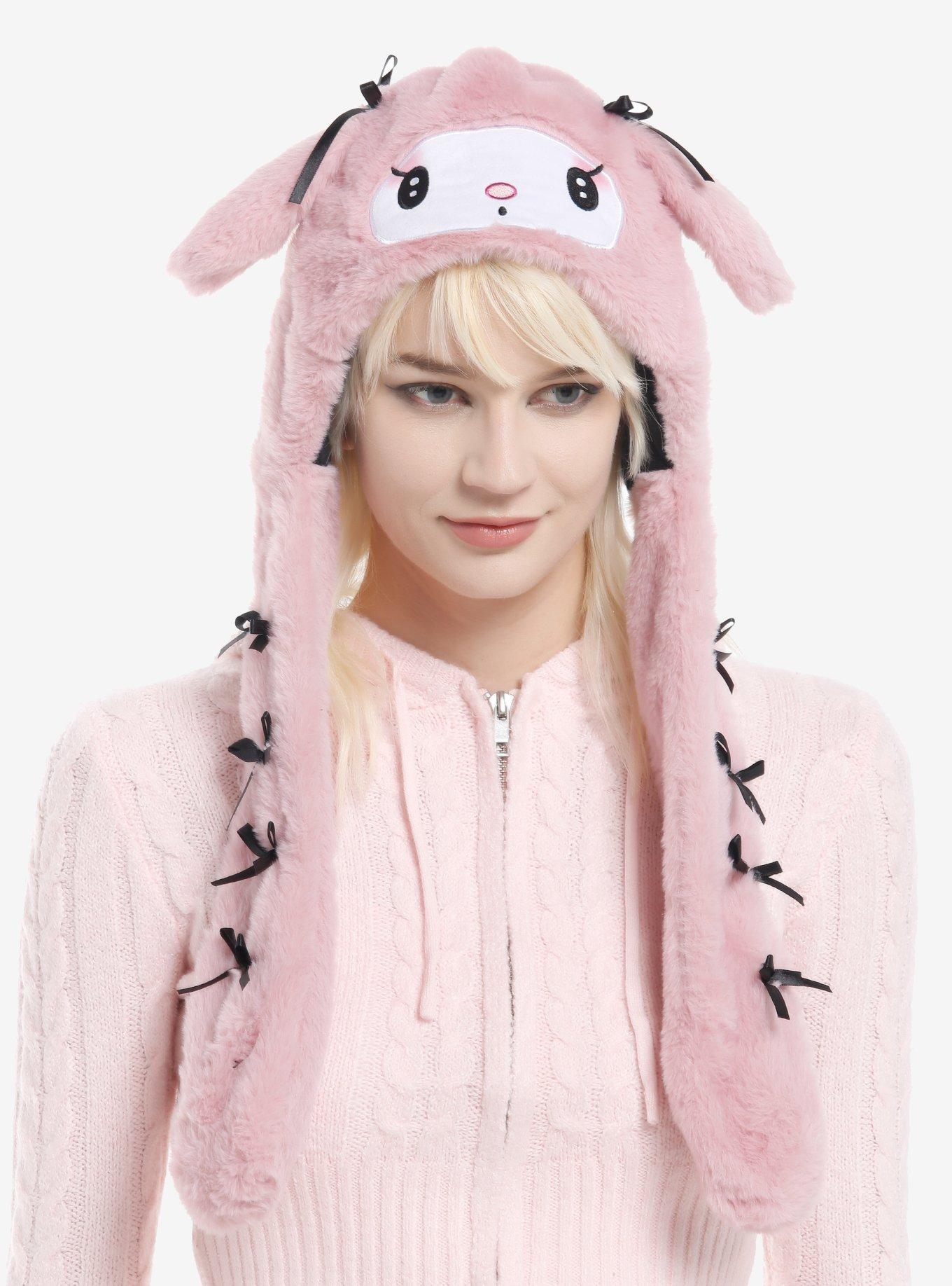 My Melody Fuzzy Tassel Beanie With Movable Ears, , hi-res