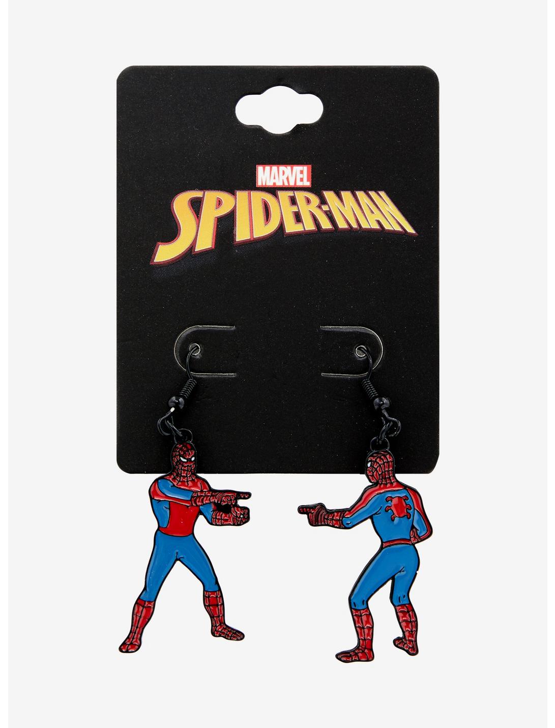 Marvel Spider-Man Pointing Spider-Man Meme Hook Earrings, , hi-res