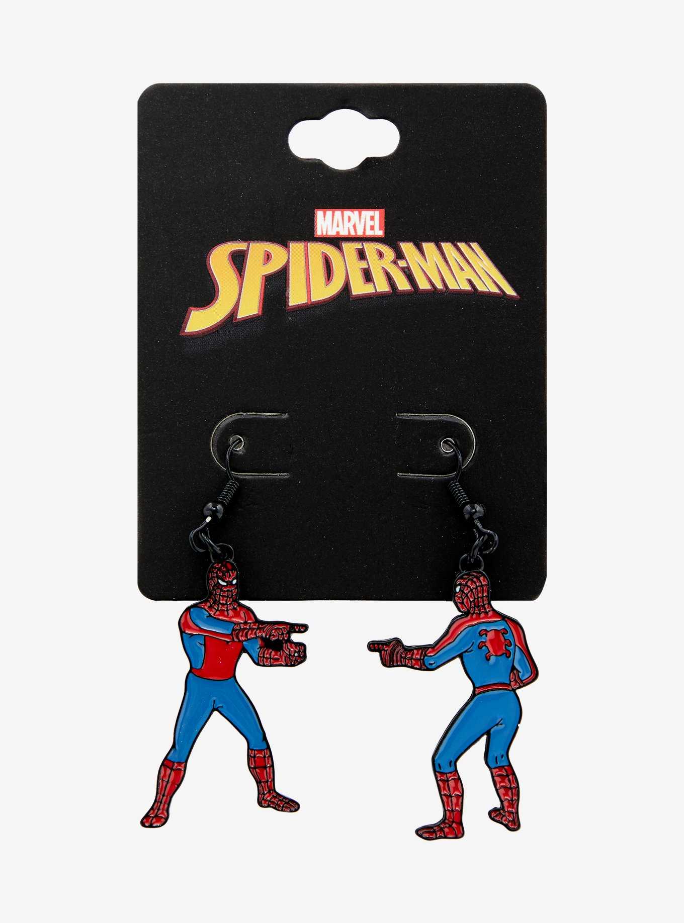 Marvel Spider-Man Pointing Spider-Man Meme Hook Earrings, , hi-res