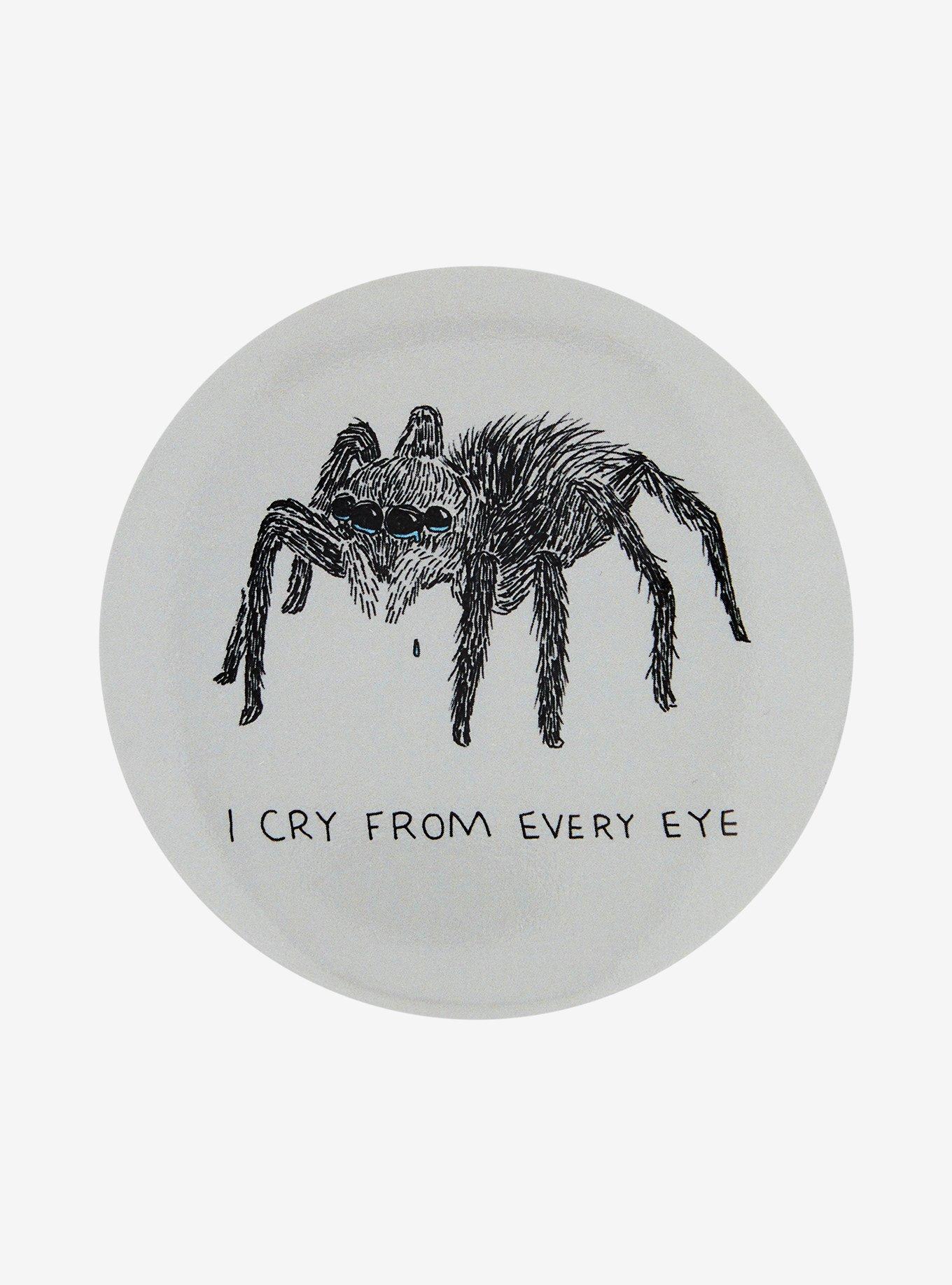 Spider Crying 3 Inch Button, , hi-res