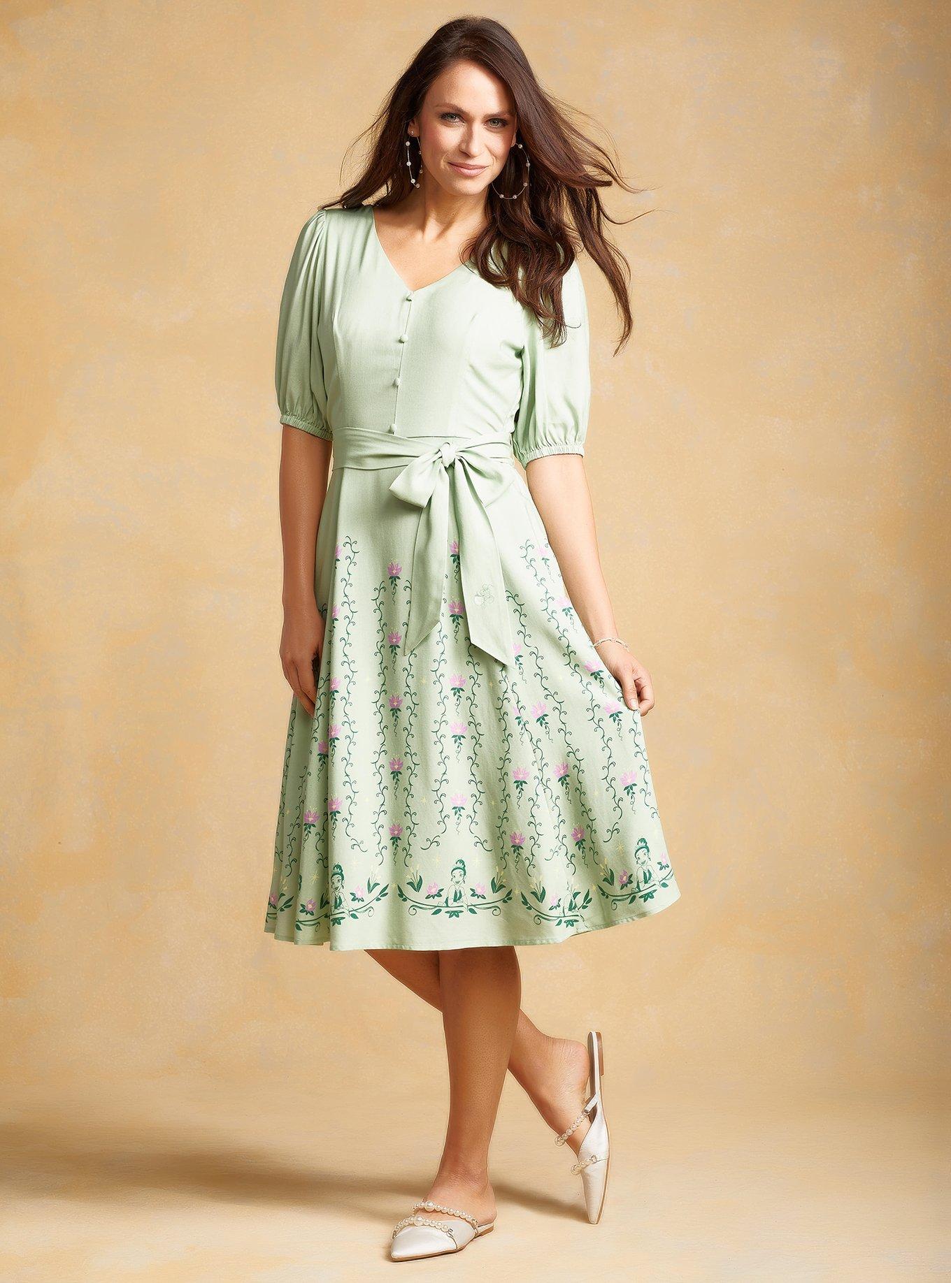 Disney The Princess and the Frog Bayou Puff Sleeve Midi Dress, , hi-res