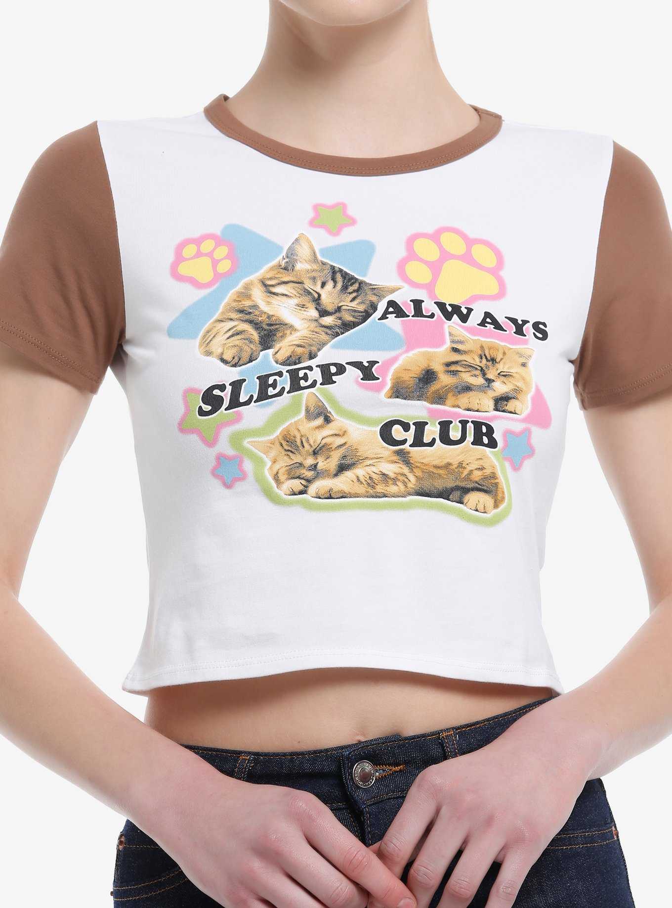 Sweet Society Always Sleepy Club Cats Girls Baby T-Shirt, , hi-res