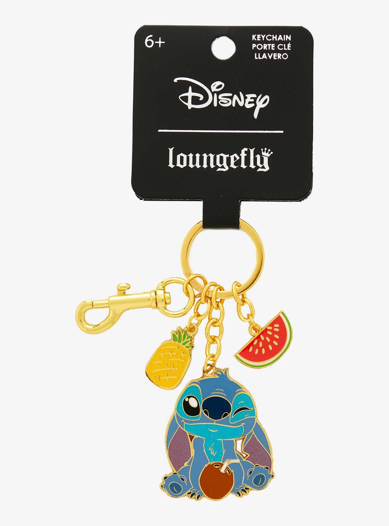 Disney Lilo & Stitch Coconut Drink Multi-Charm Keychain — BoxLunch Exclusive, , hi-res