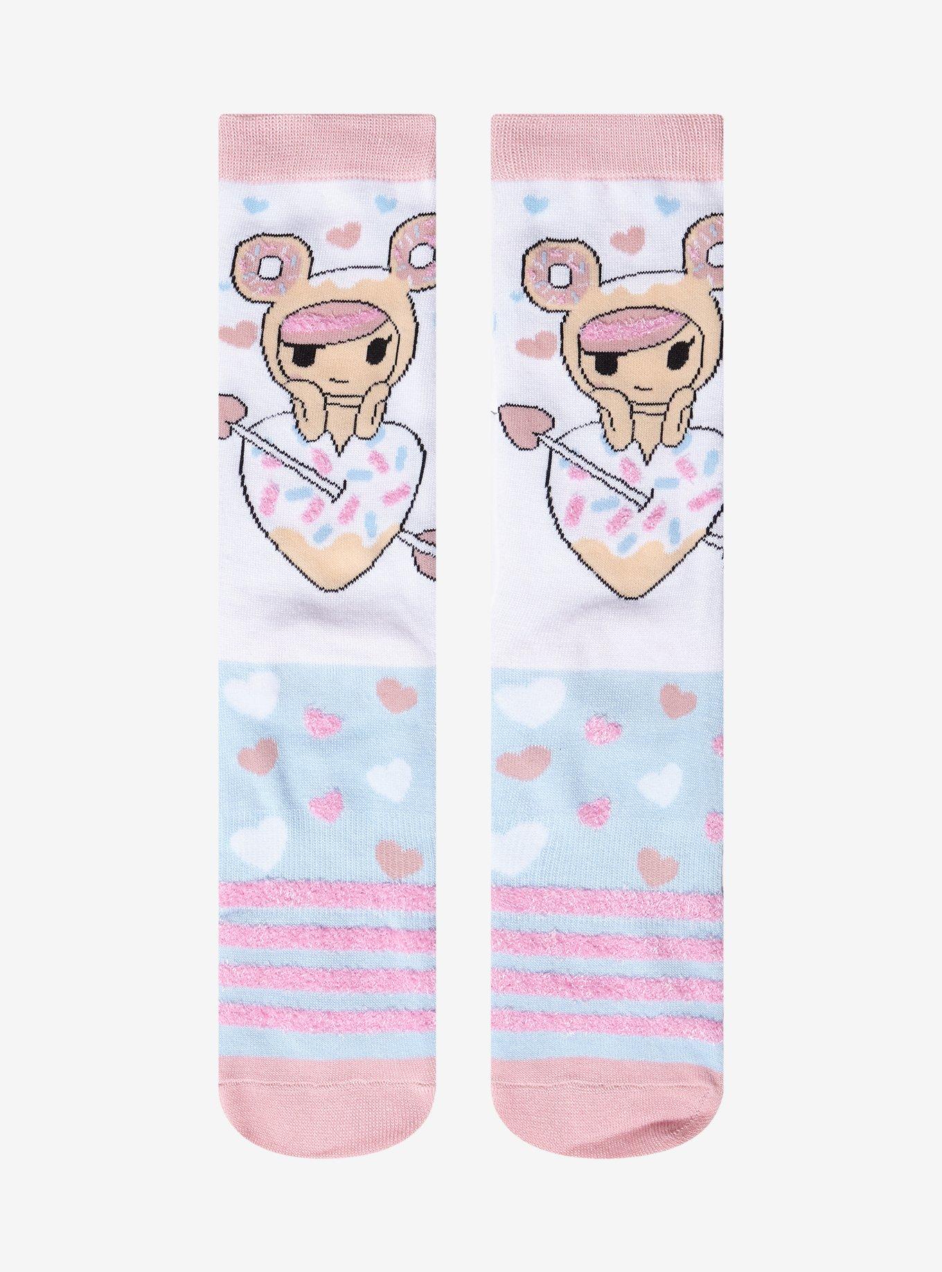 Tokidoki Donutella Hearts Crew Socks