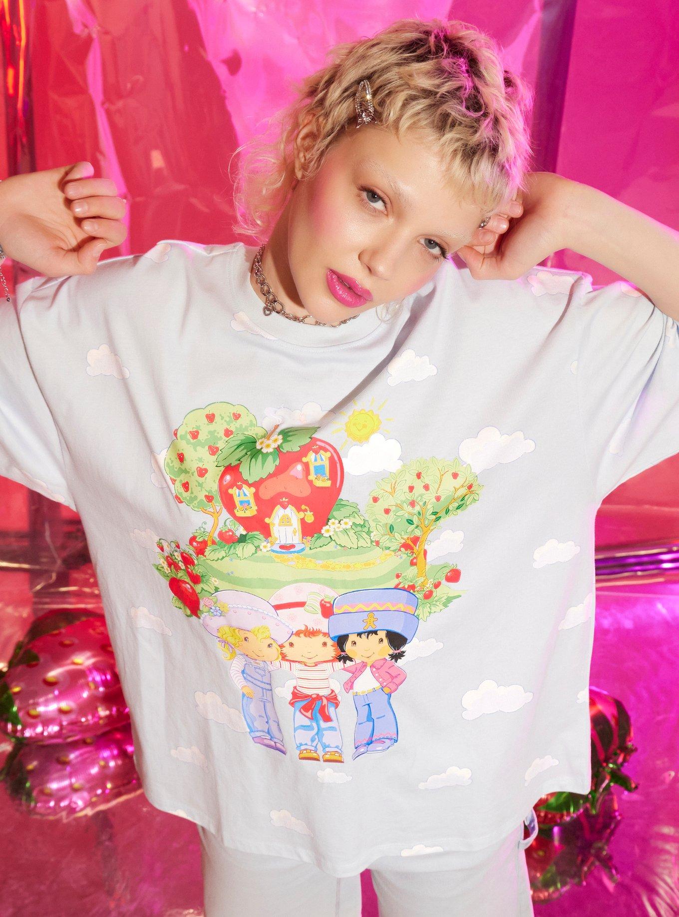 Strawberry Shortcake Trio Cloud Girls Oversized T-Shirt, MULTI, hi-res