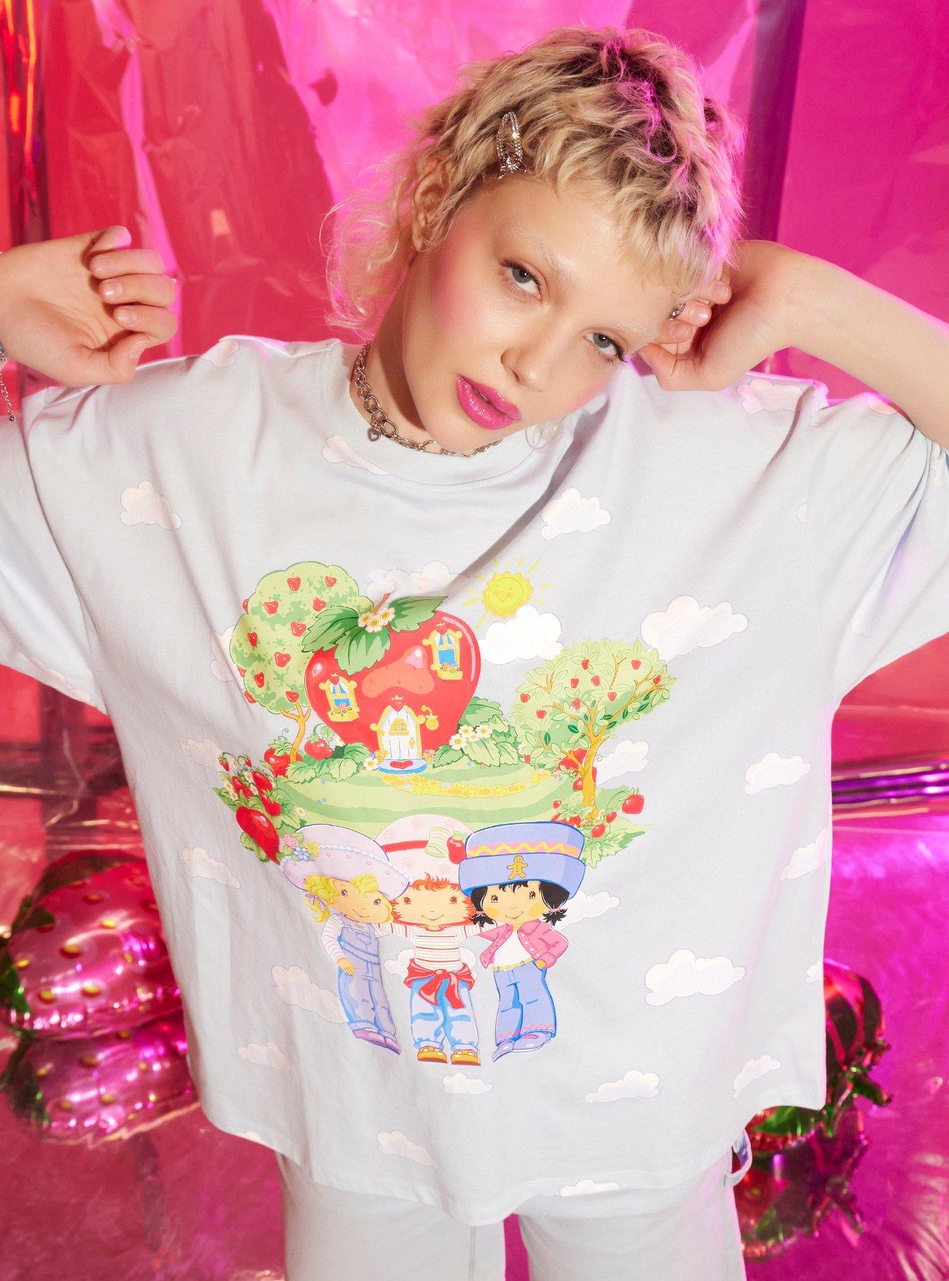 Strawberry Shortcake Trio Cloud Girls Oversized T-Shirt, , hi-res