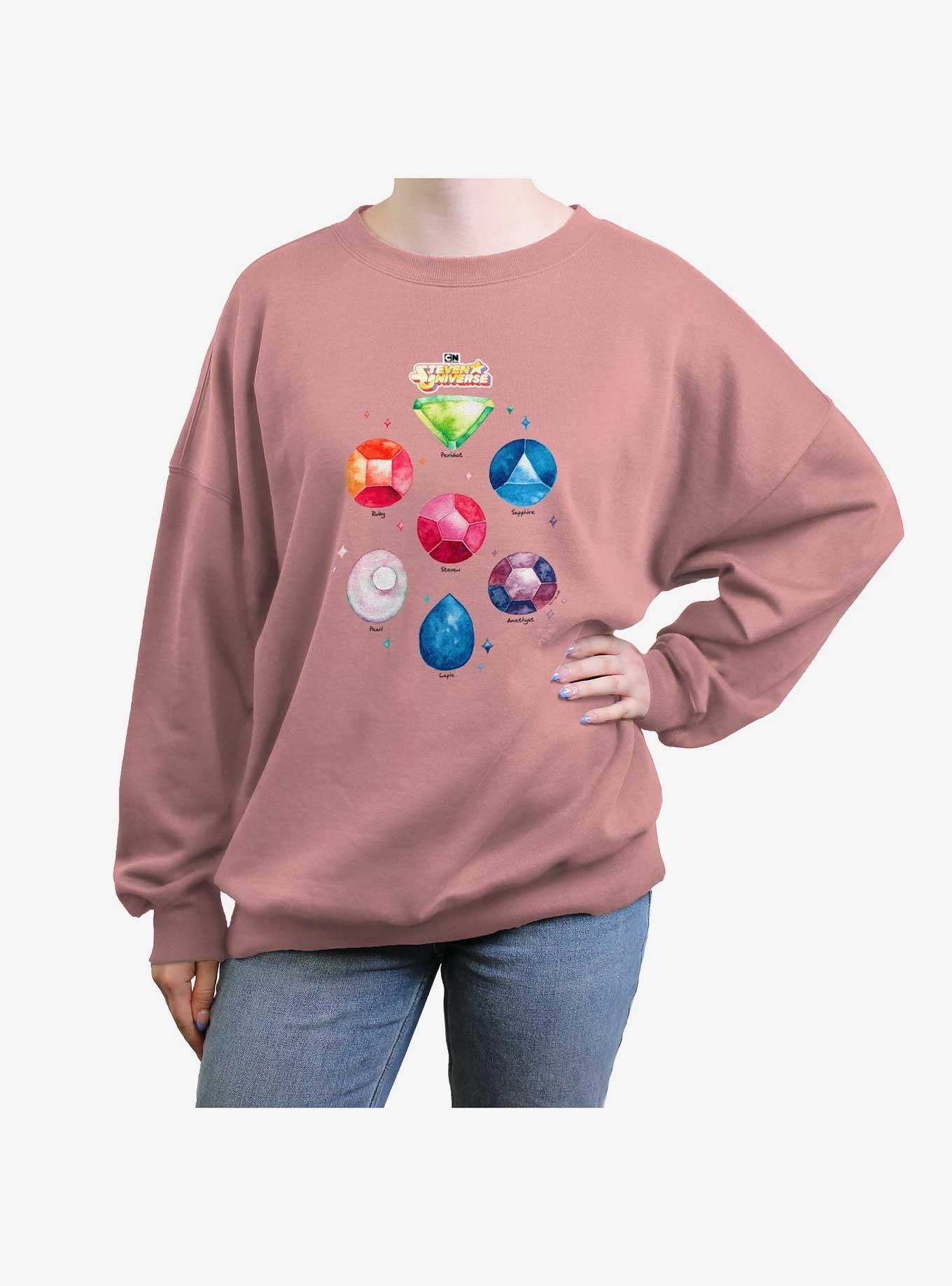 Steven Universe Gems Girls Oversized Sweatshirt, DESERTPNK, hi-res