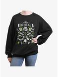 Beetlejuice Sandworm Folk Girls Oversized Sweatshirt, BLACK, hi-res