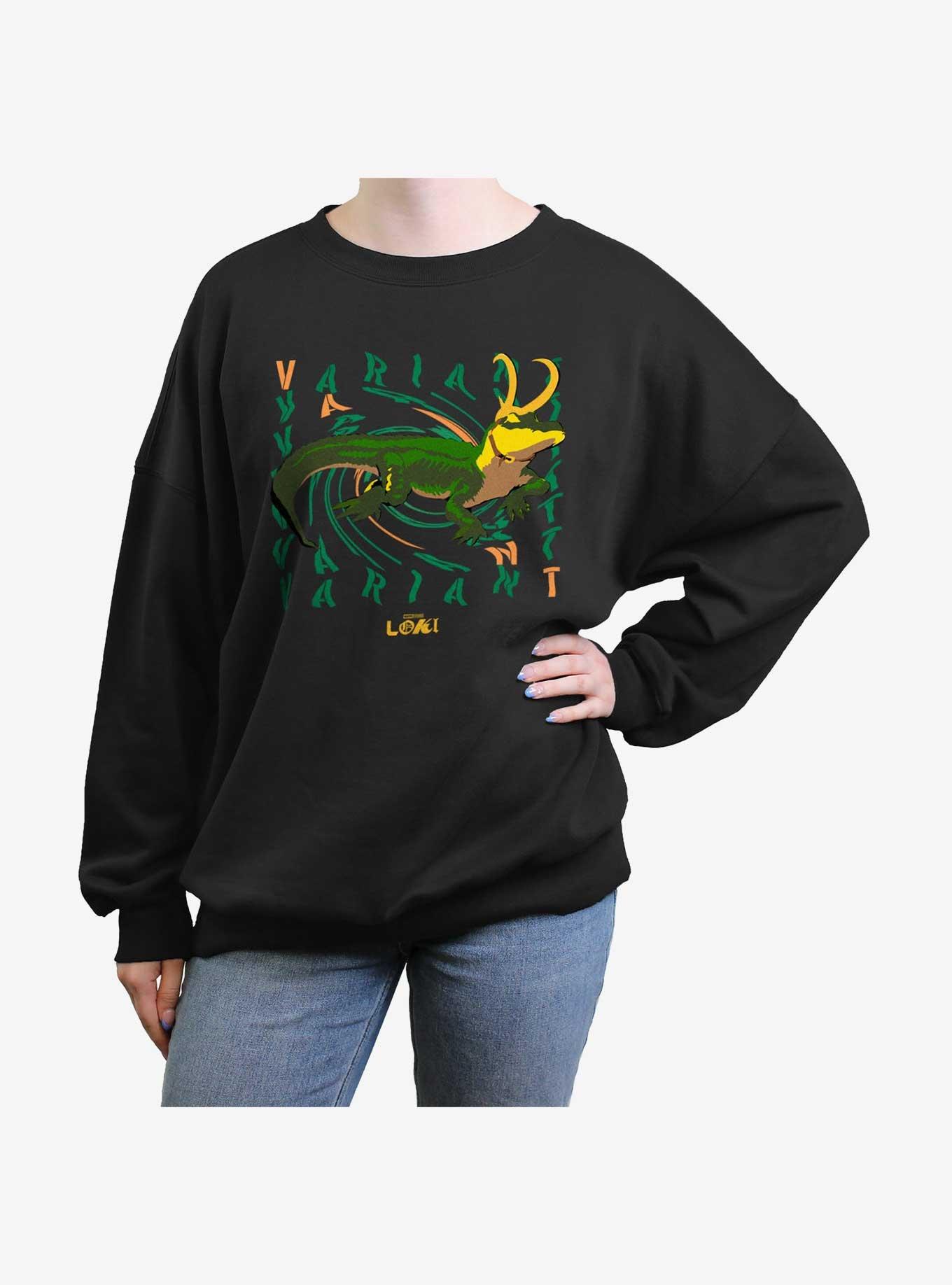 Marvel Loki Alligator Variant Womens Oversized Sweatshirt, BLACK, hi-res