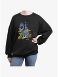 Disney Cinderella Live Like No Midnight Womens Oversized Sweatshirt, BLACK, hi-res